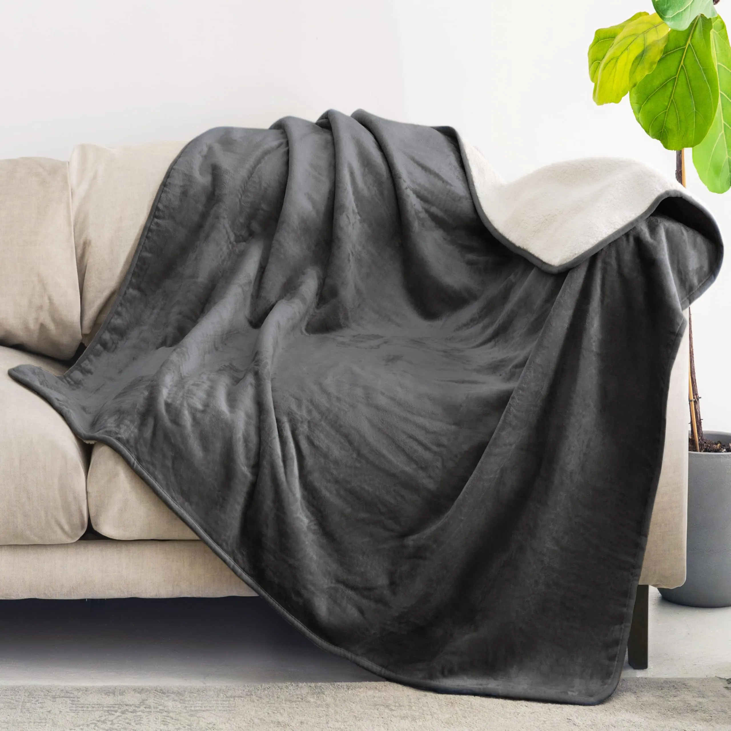 Dreamzie Coperta Impermeabile per Cani, 127x152 cm, Grigio Scuro - immagine 3