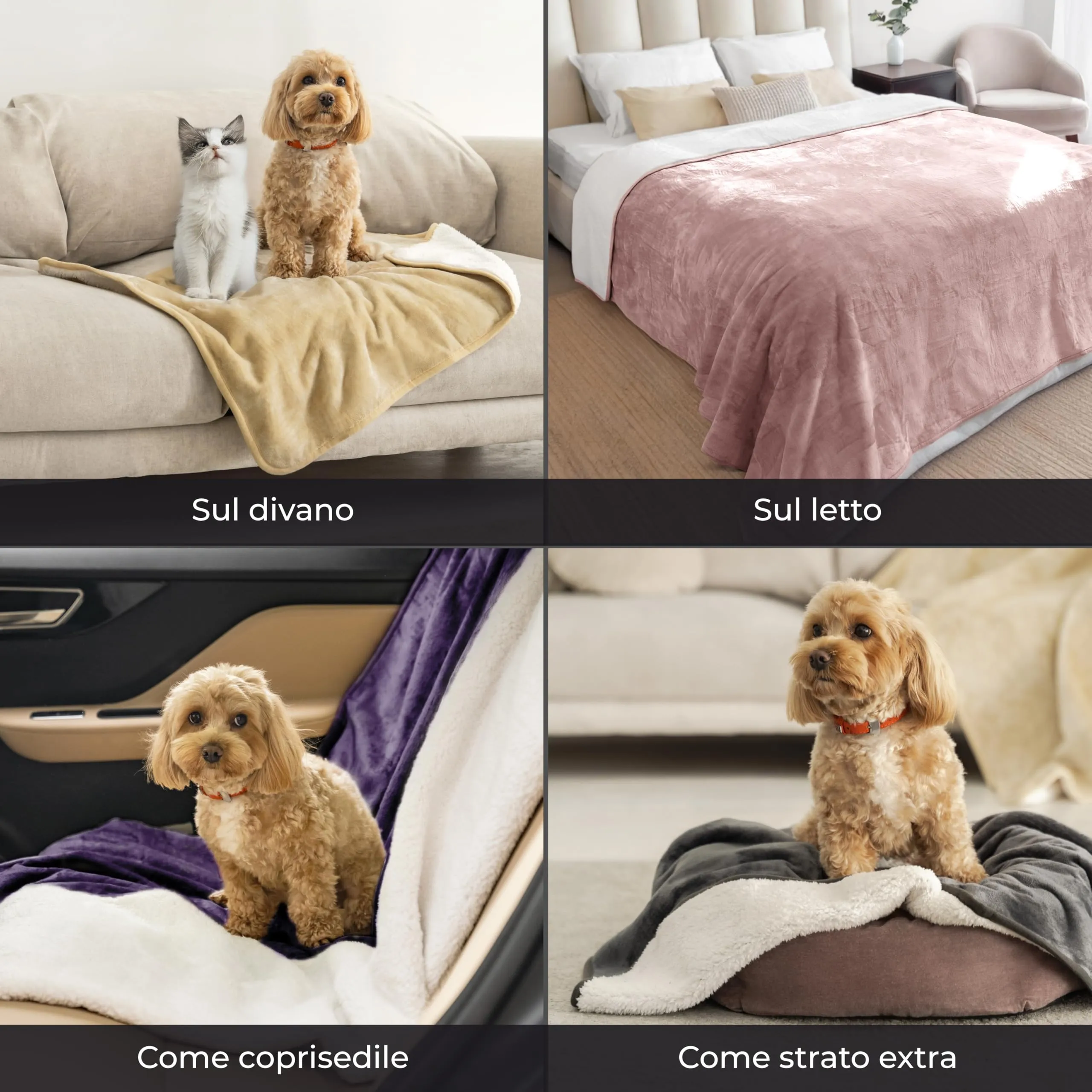 Dreamzie Coperta Impermeabile per Cani, 218x228 cm, Beige - immagine 7