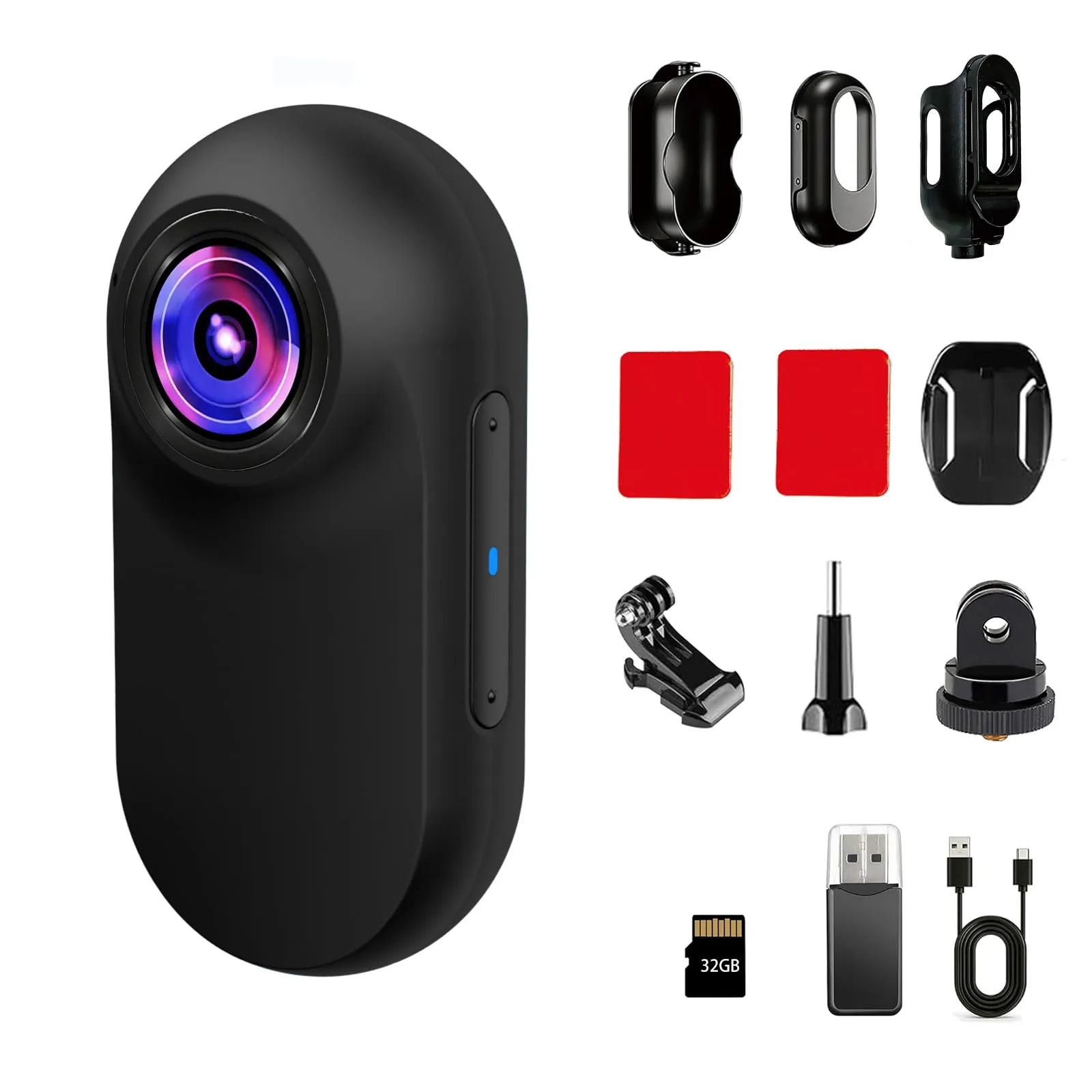 Xilecam M300D Mini Body Cam 16GB per Moto Vlog - immagine 1