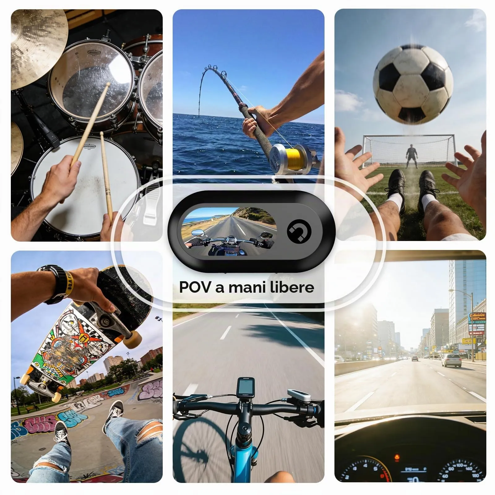 Xilecam M300D Mini Body Cam 16GB per Moto Vlog - immagine 6