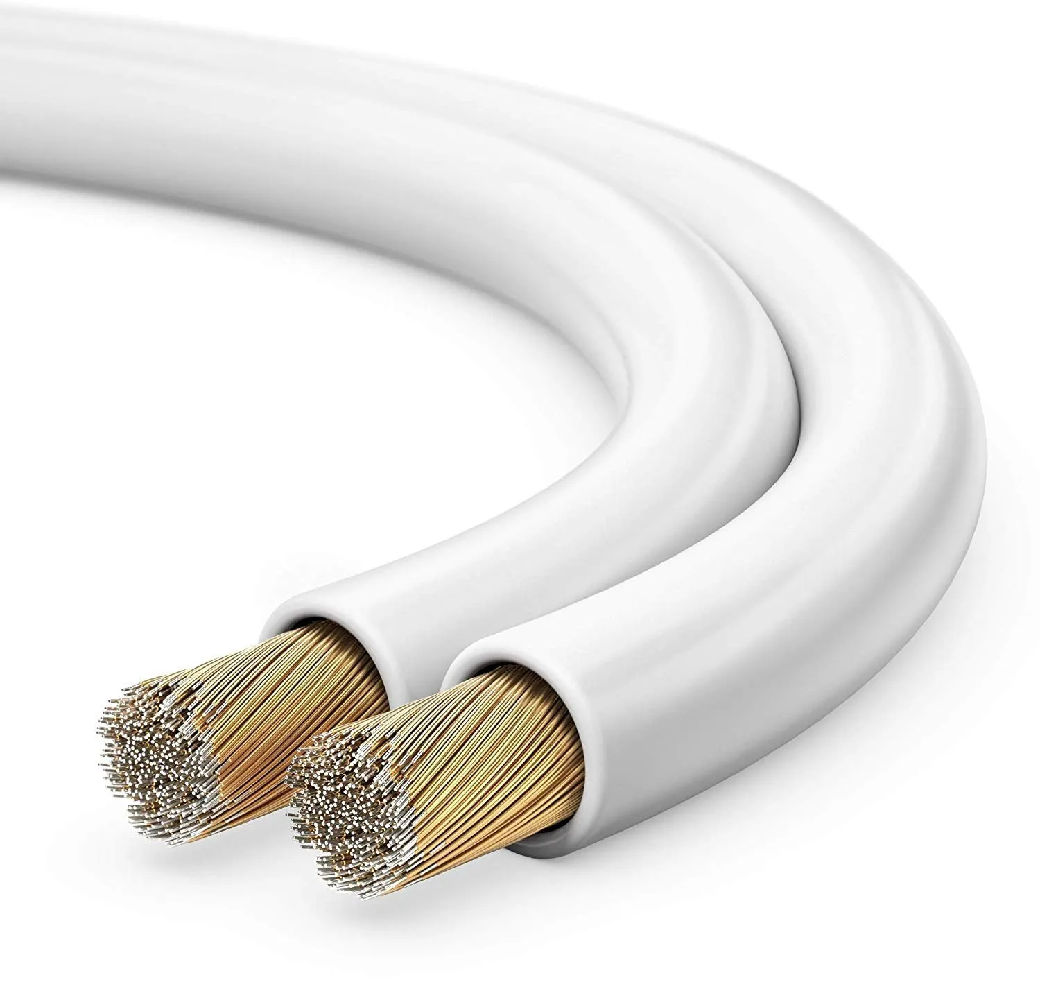 Sonero Cavo per altoparlanti CCA 2x4.00mm², 10m, Bianco - immagine 1