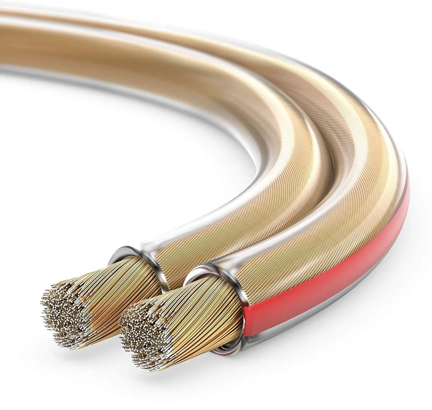 Sonero Cavo per altoparlanti CCA 2x0,75mm², 25m, Trasparente - immagine 1