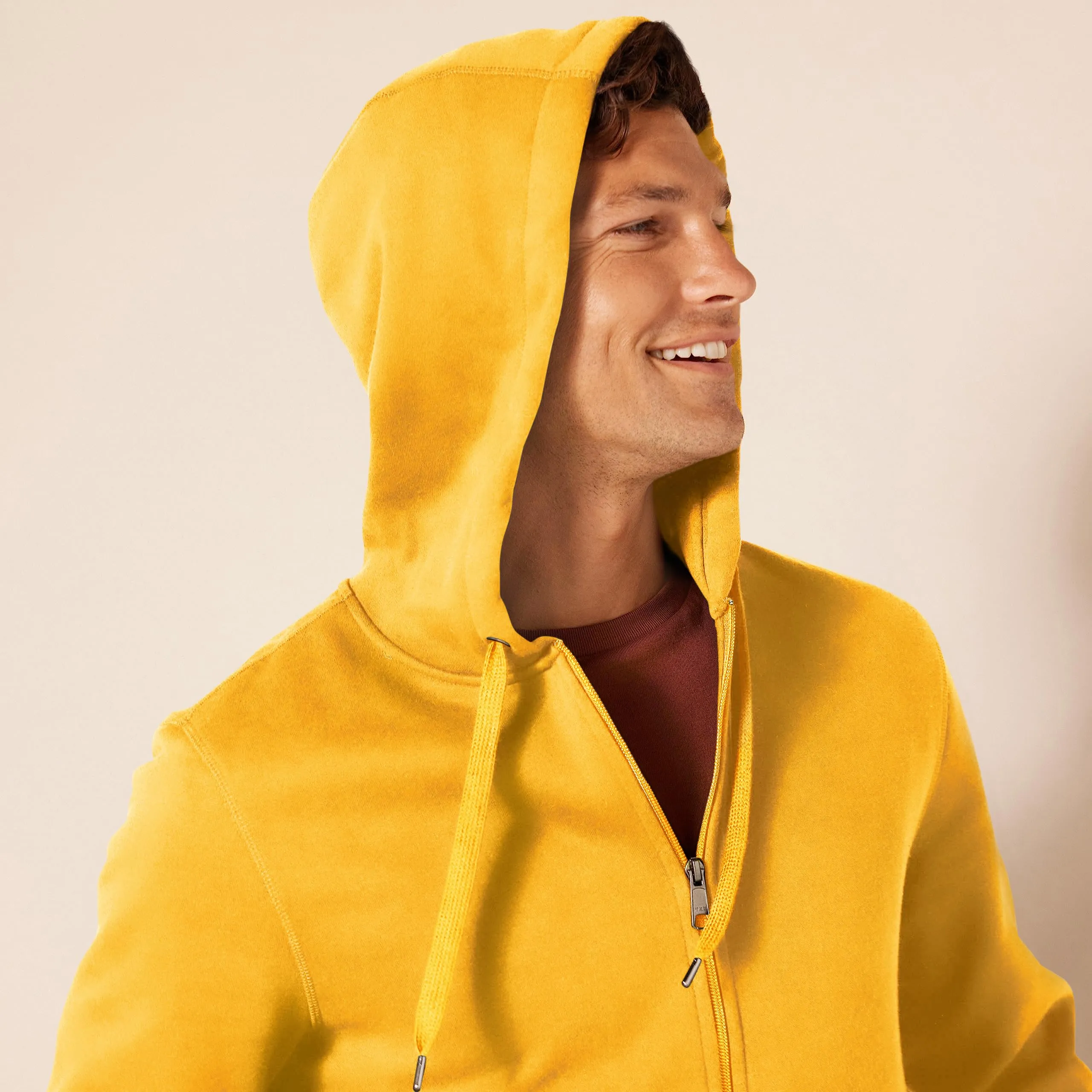 Amazon Essentials Felpa con Cappuccio in Pile con Zip Intera Uomo, Oro, XXL - immagine 4