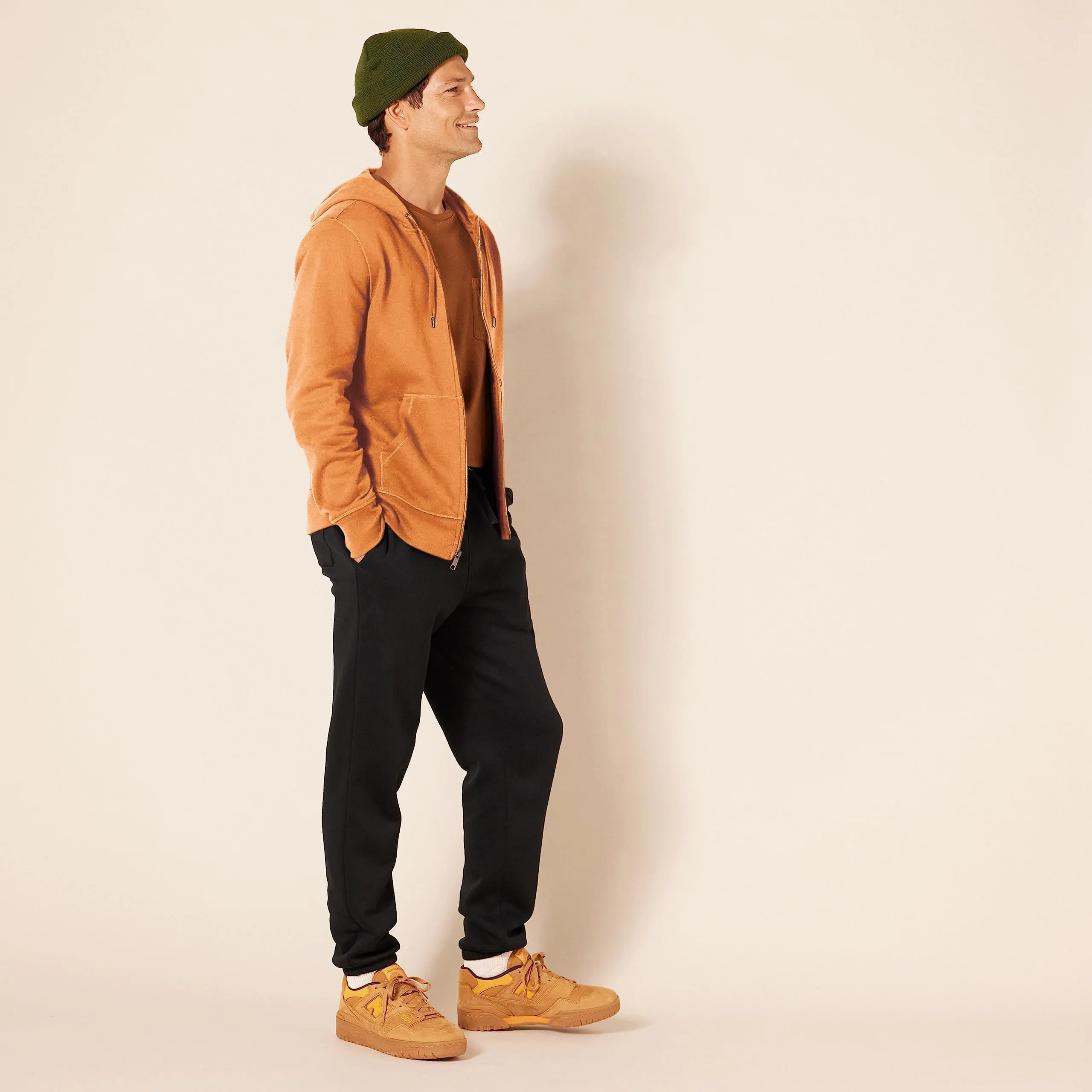 Amazon Essentials Felpa con Cappuccio in Pile con Zip Intera Uomo, Noce Moscata, S - immagine 5