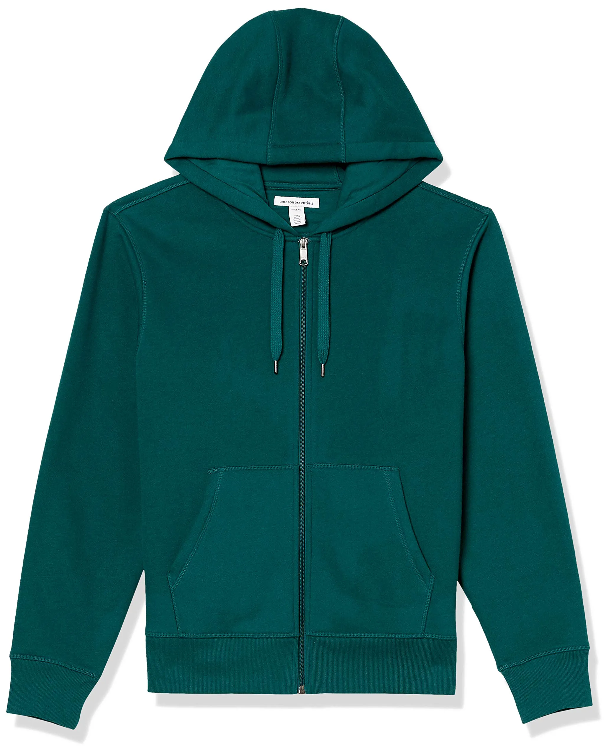 Amazon Essentials Felpa con Cappuccio in Pile con Zip Intera Uomo, Verde Bosco, XS - immagine 1