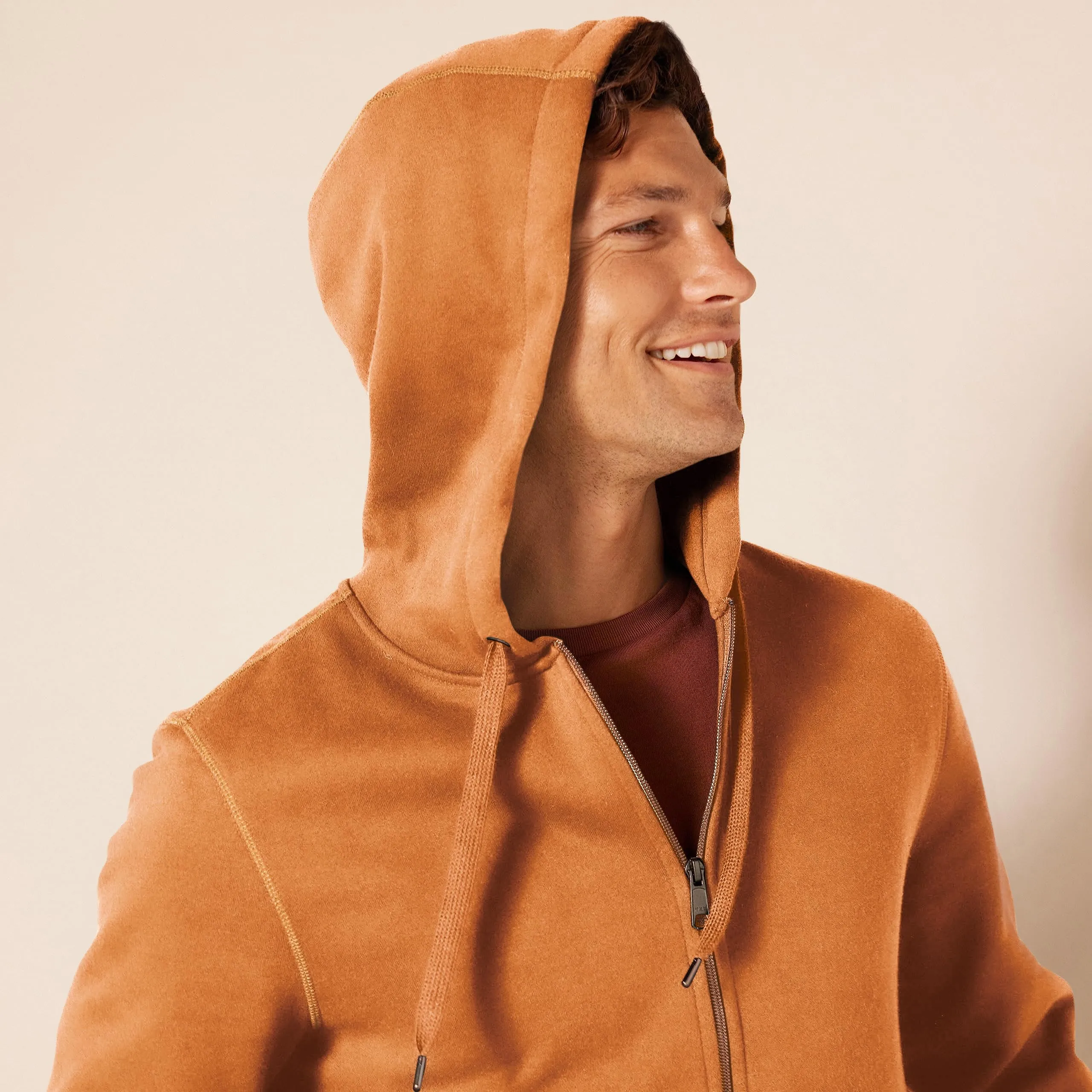 Amazon Essentials Felpa con Cappuccio in Pile con Zip Intera Uomo, Noce Moscata, XS - immagine 4