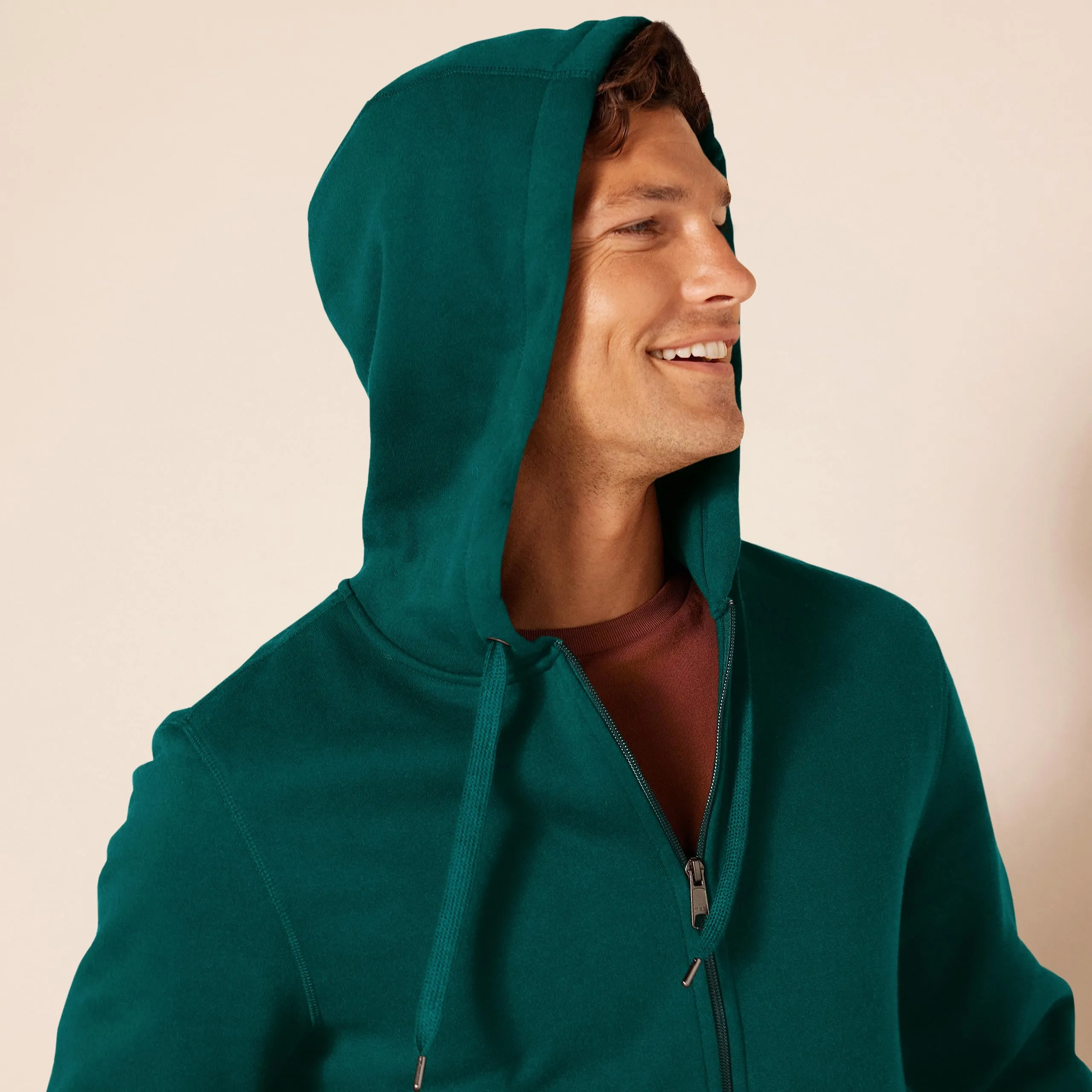 Amazon Essentials Felpa con Cappuccio in Pile con Zip Intera Uomo, Verde Bosco, S - immagine 4