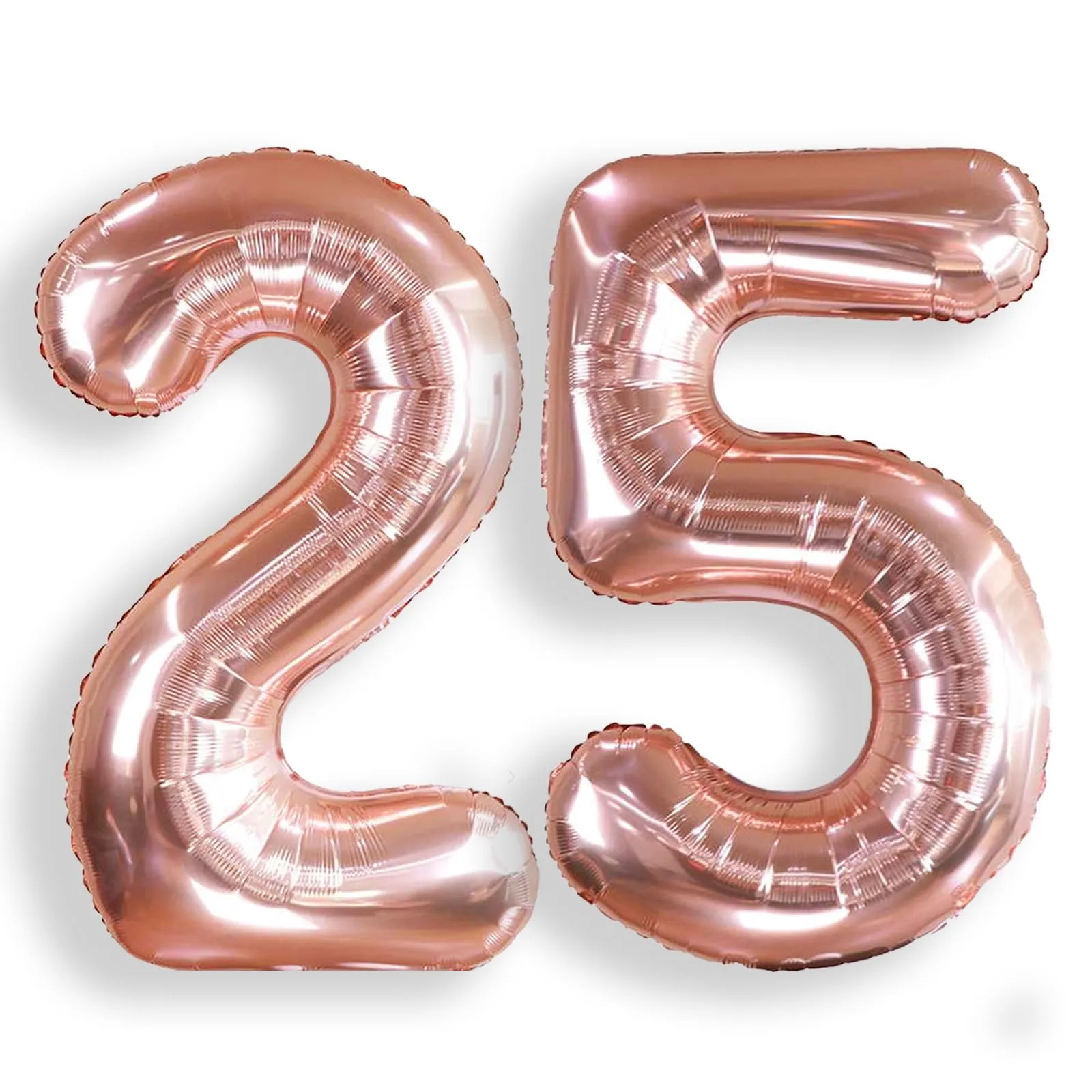 AULE Palloncino Numero 25 Rosa Gold, 101 cm, Mylar Foil - immagine 1