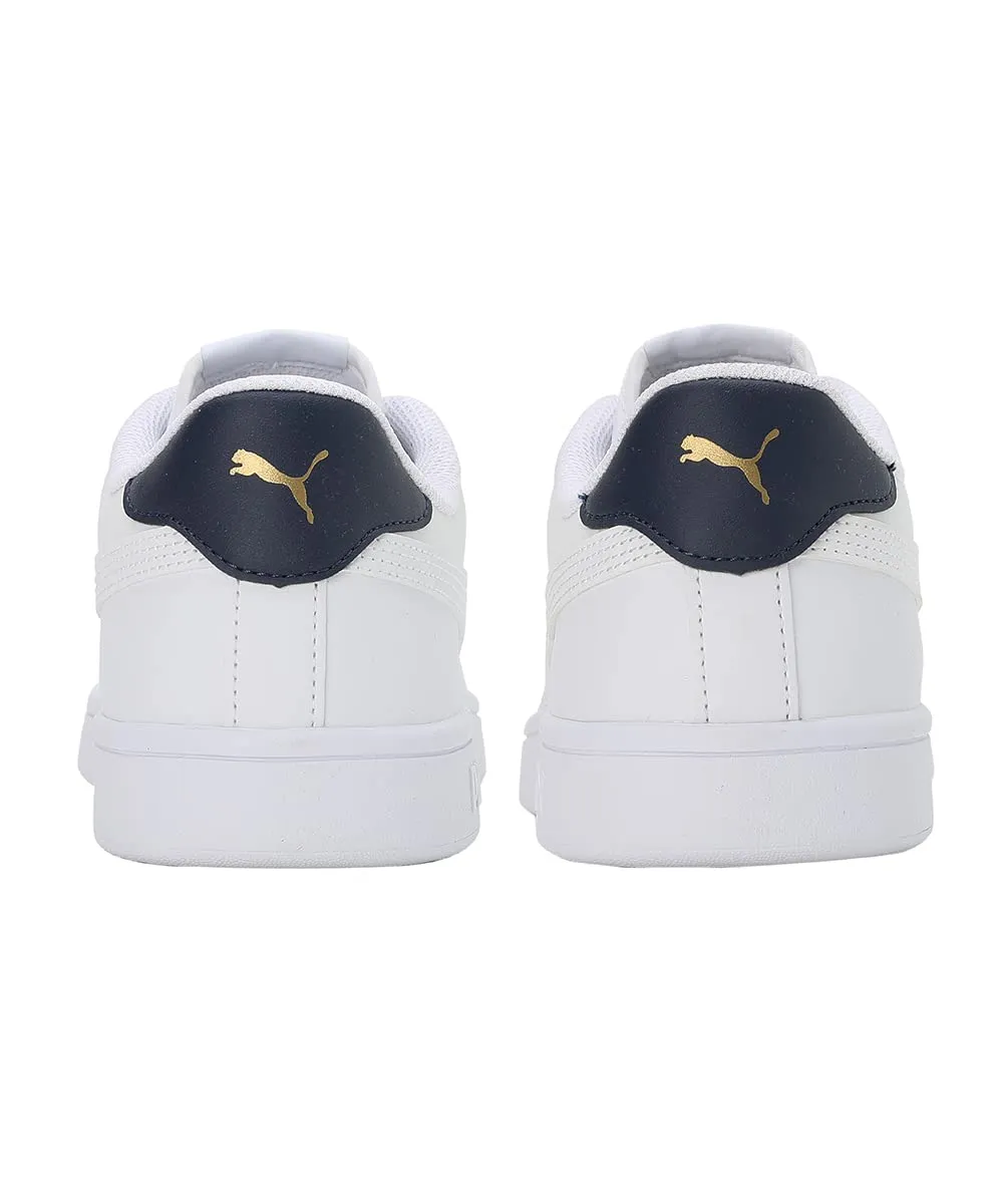 PUMA Smash V2 L Sneakers Unisex - Puma White Peacoat Puma Team Gold, 39 EU - immagine 4