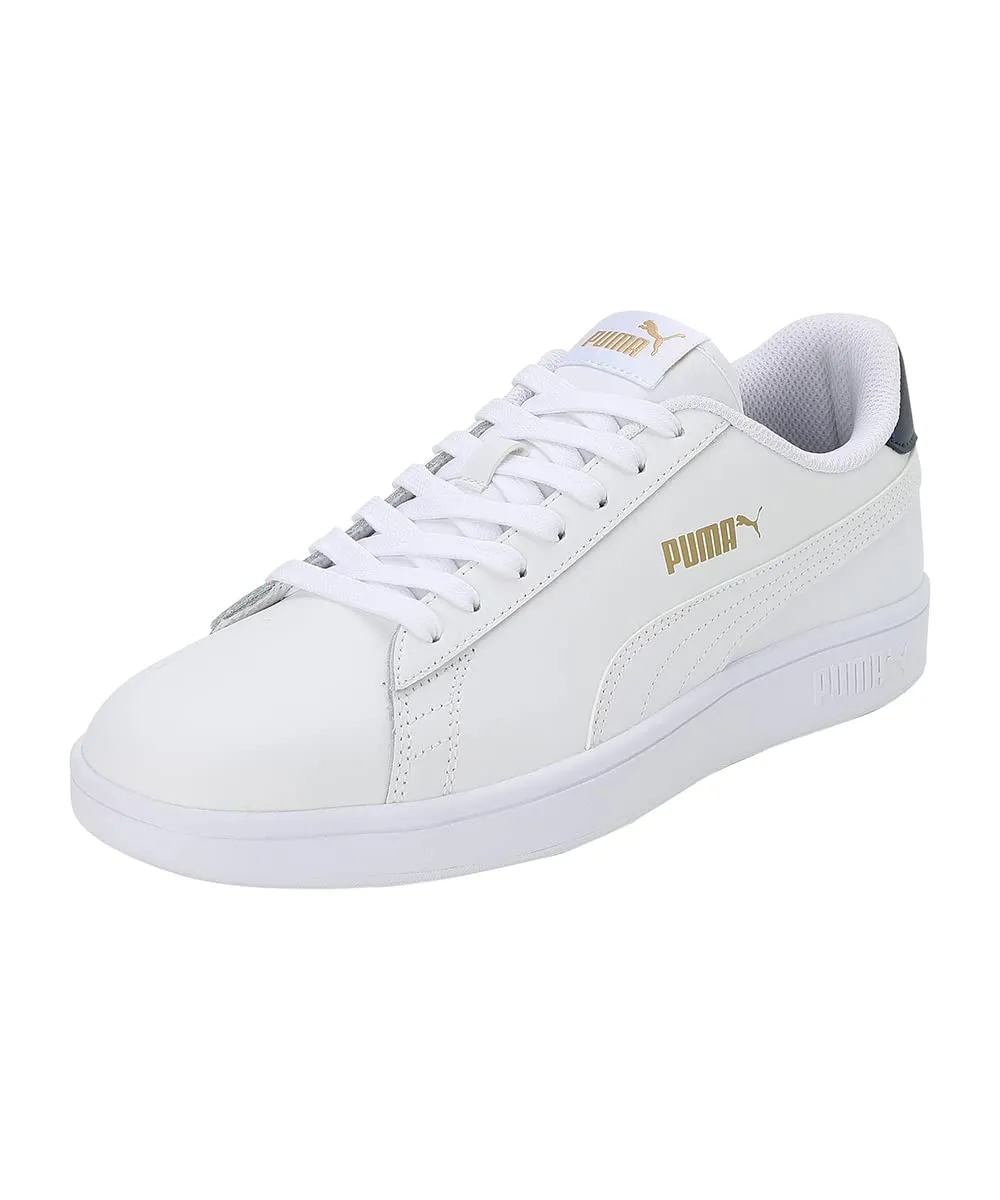 PUMA Smash V2 L Sneakers Unisex, White Peacoat Gold, 38 EU - immagine 1