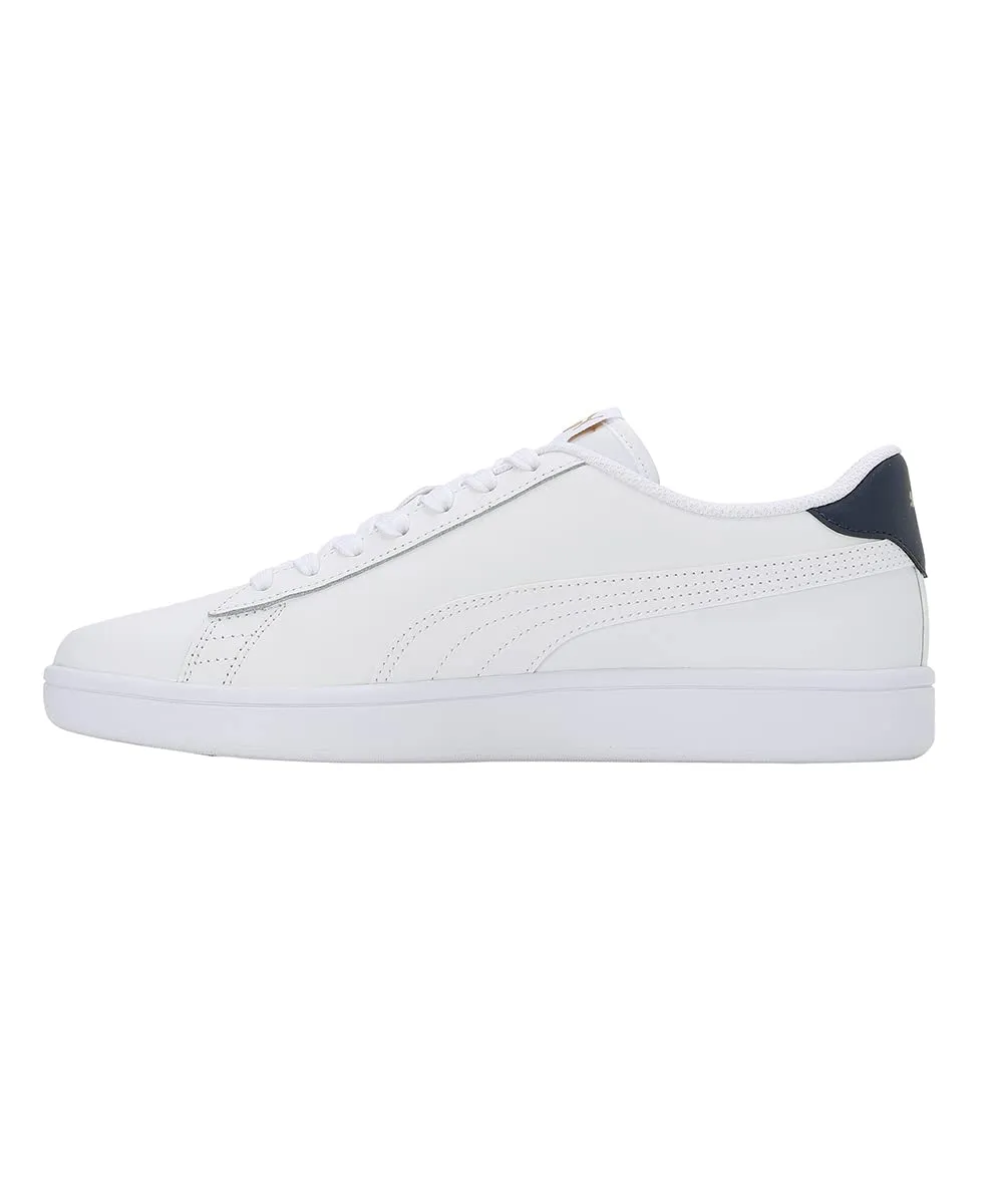PUMA Smash V2 L Sneakers Unisex, White Peacoat Gold, 38 EU - immagine 2