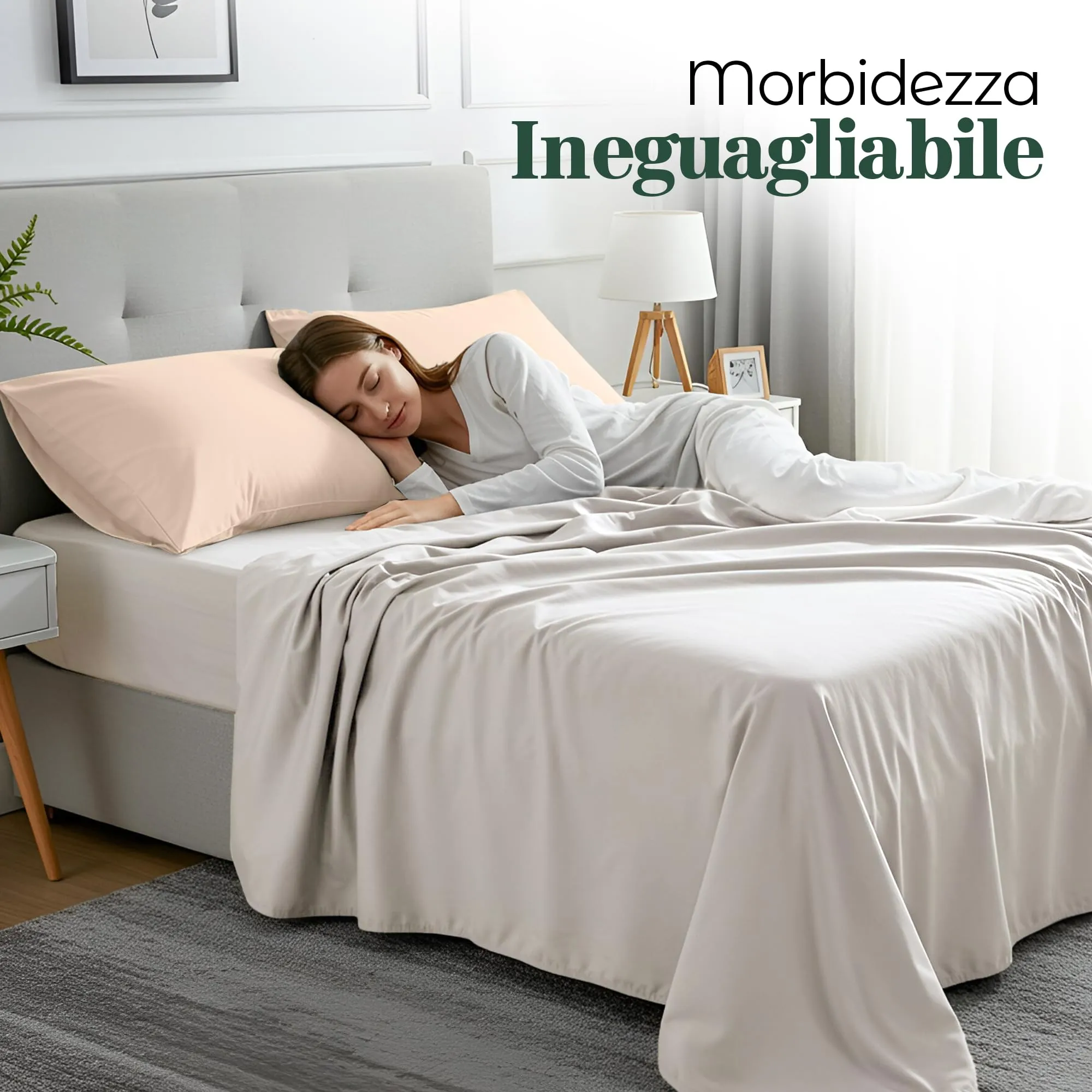 Utopia Bedding Set di 4 Copricuscino, 50 x 75 cm, Beige - immagine 6
