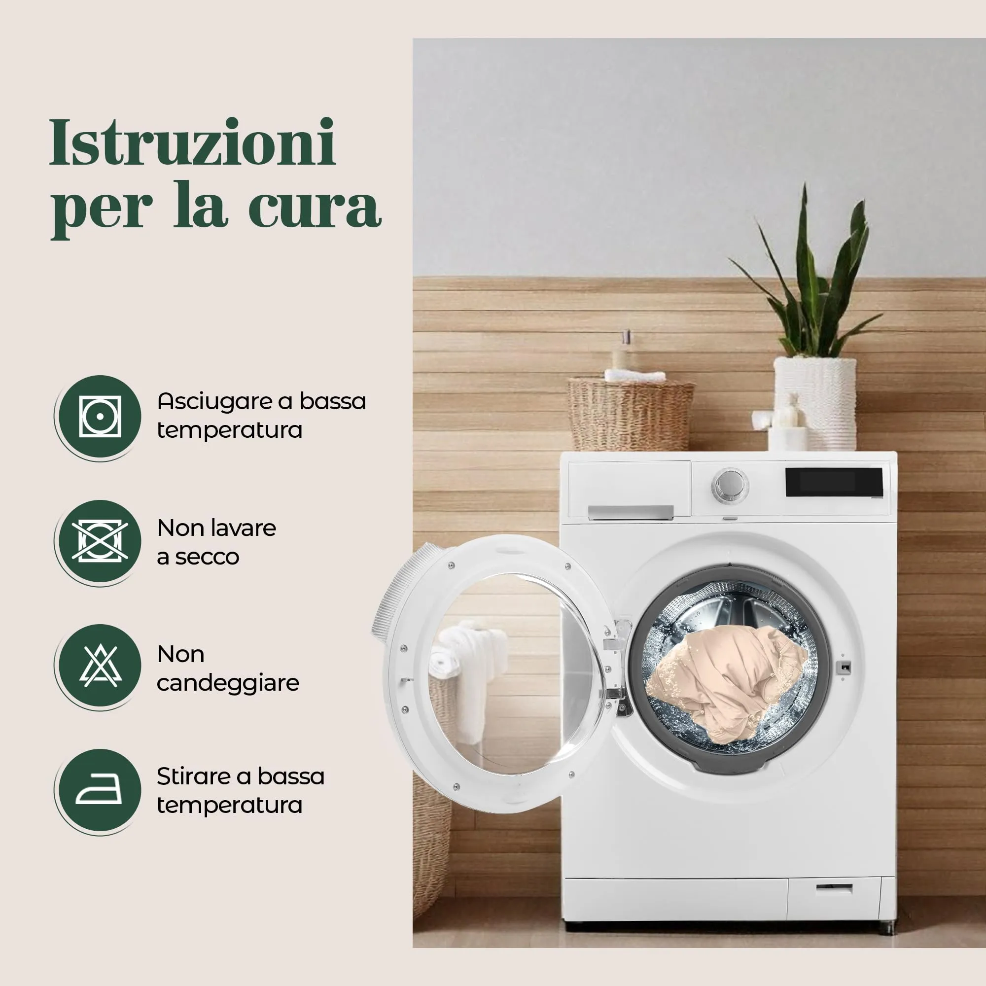 Utopia Bedding Set di 4 Copricuscino, 50 x 75 cm, Beige - immagine 7