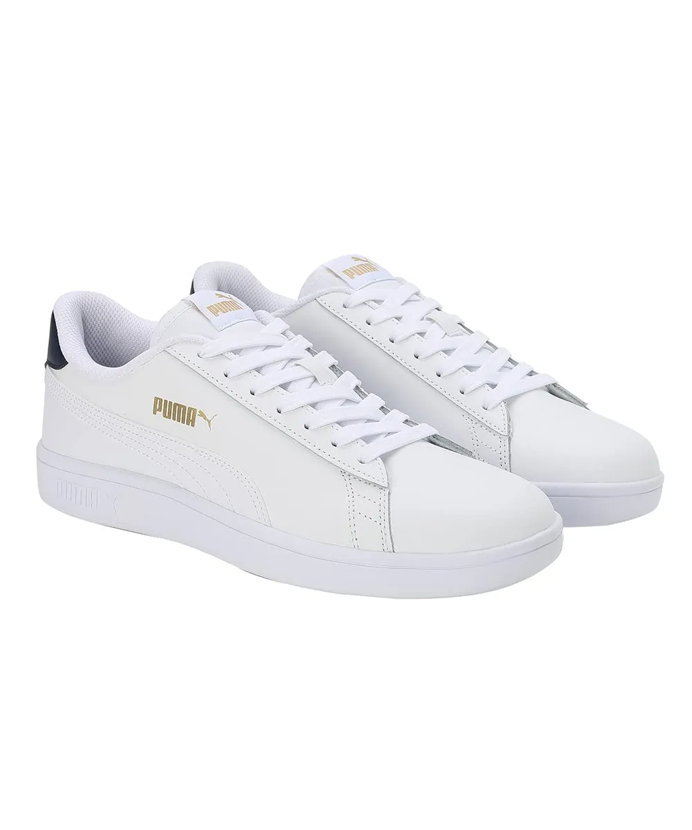 Puma Smash V2 L Sneakers Unisex - White/Peacoat/Team Gold, 46 EU - immagine 5