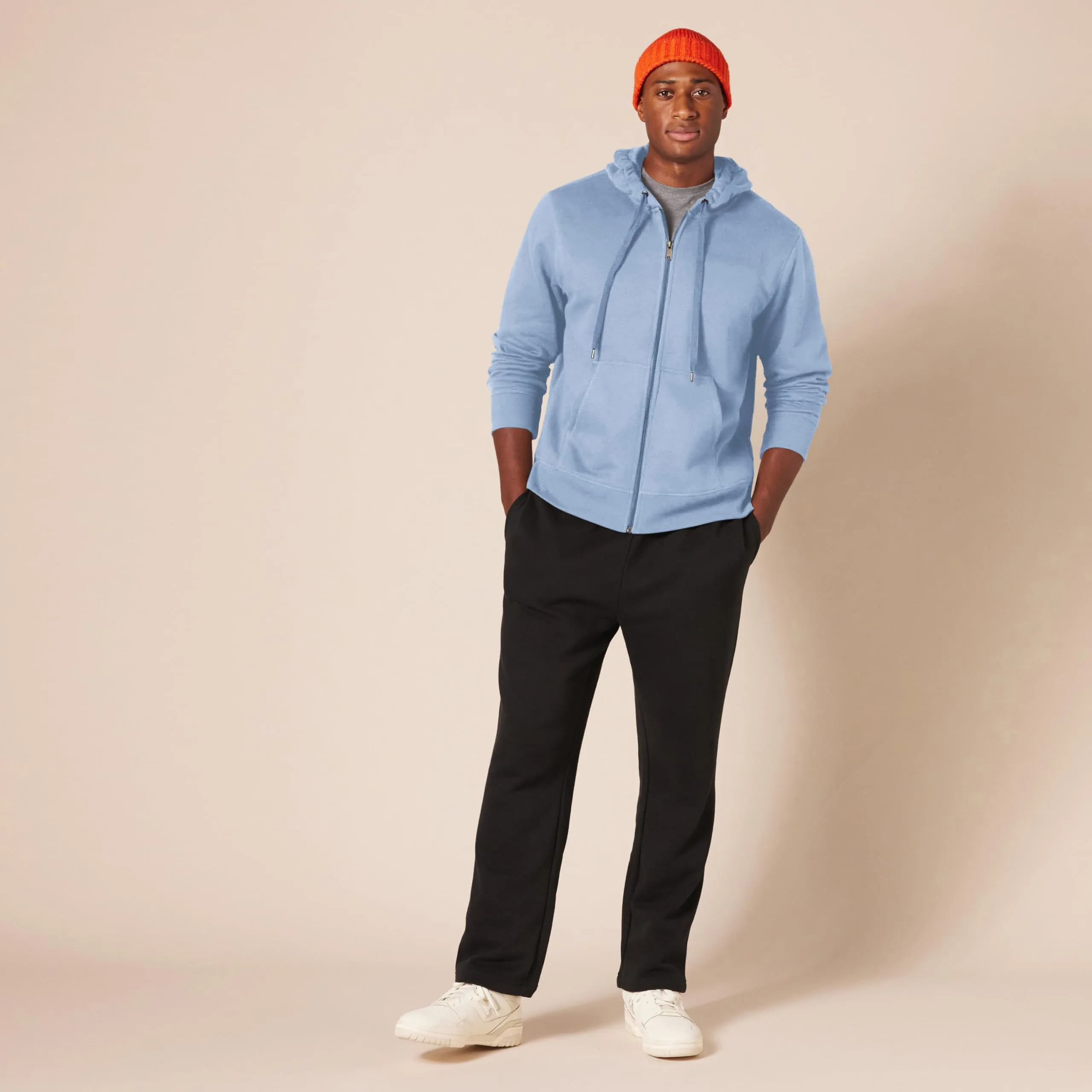 Amazon Essentials Felpa con Cappuccio in Pile con Zip Intera Uomo, Blu Ardesia, L - immagine 8