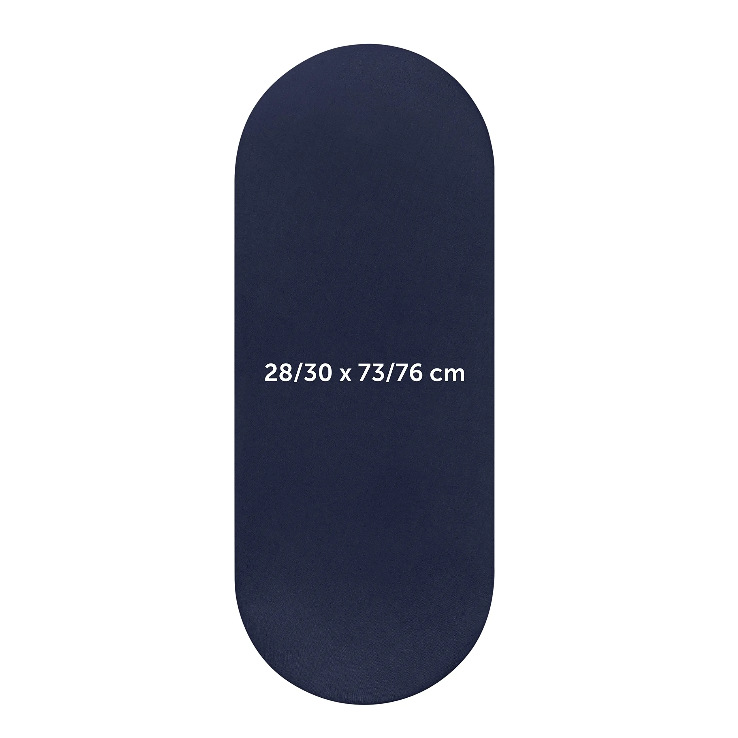 Laleni Lenzuola e Coprimaterasso per Culla e Lettino, 100% Cotone 135gsm, Blu Oceano, 28x73cm - 30x76cm - immagine 2