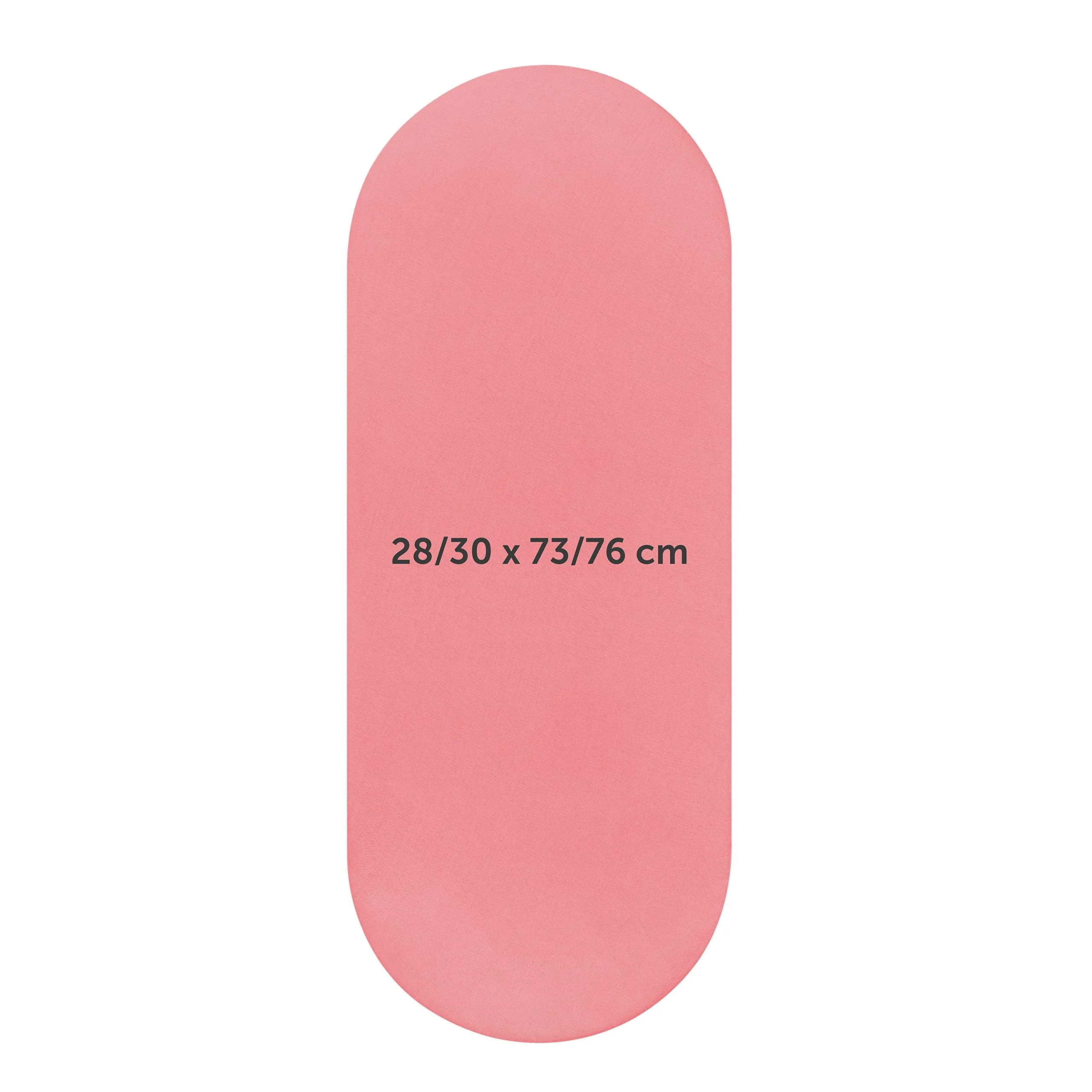 Laleni Lenzuola e Coprimaterasso per Culla e Lettino, 100% Cotone, Corallo, 28x73cm - 30x76cm - immagine 2