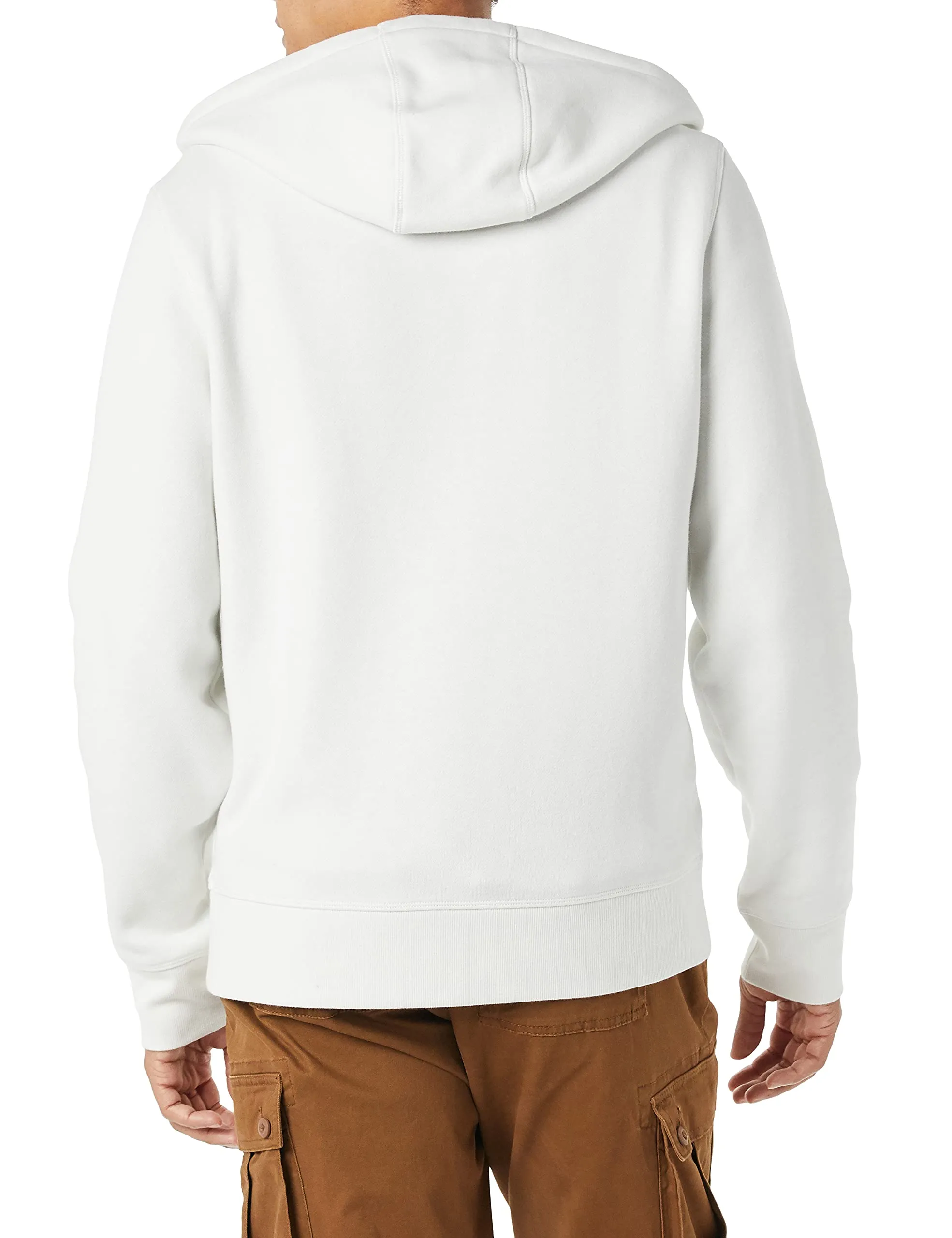 Amazon Essentials Felpa con Cappuccio in Pile con Zip Intera Uomo, Bianco, L - immagine 3