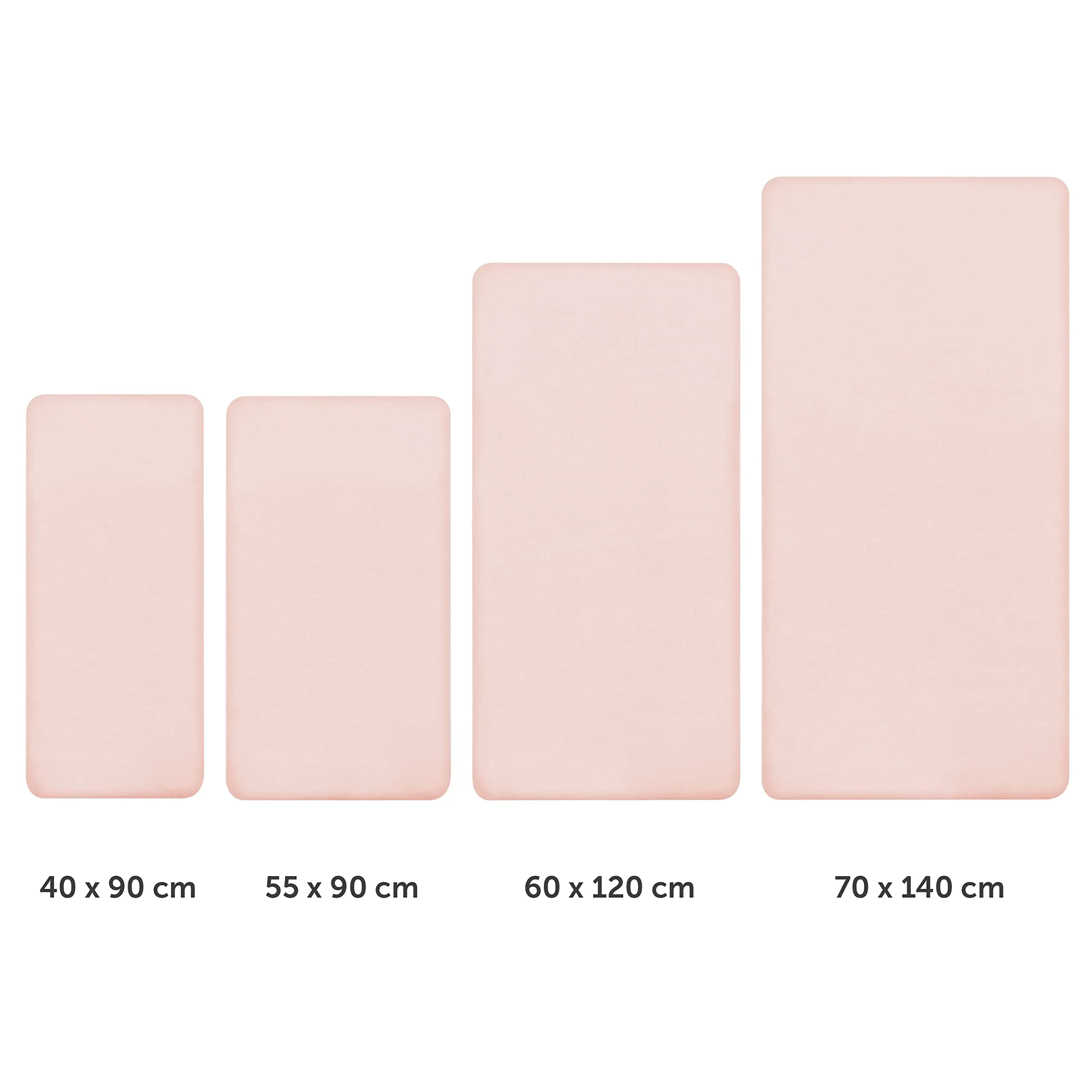 Laleni Lenzuola e Coprimaterasso per Culla e Lettino, 100% Cotone 135gsm, Rosa, 40x90cm - immagine 2