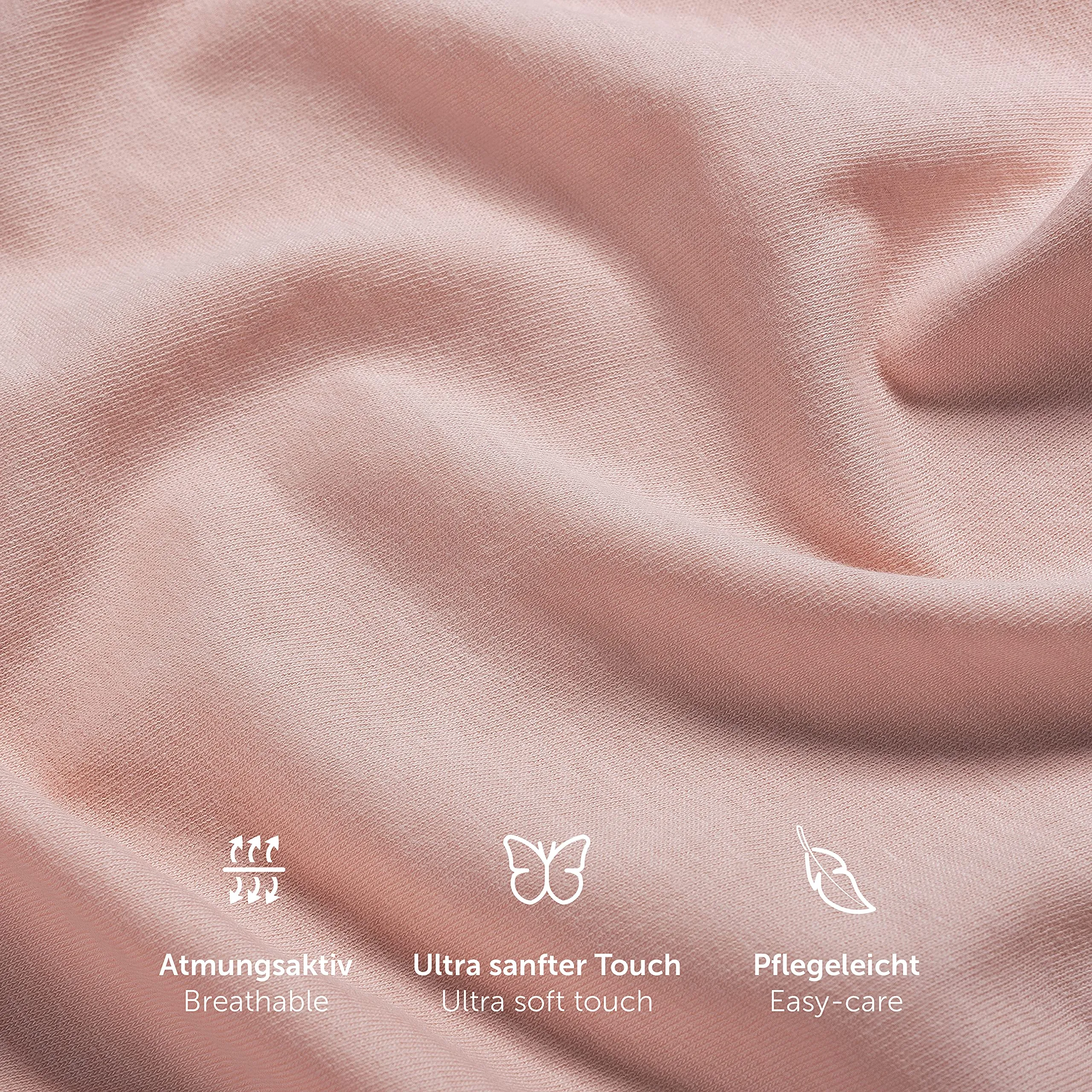 Laleni Lenzuola e Coprimaterasso per Culla e Lettino, 100% Cotone 135gsm, Rosa, 40x90cm - immagine 4