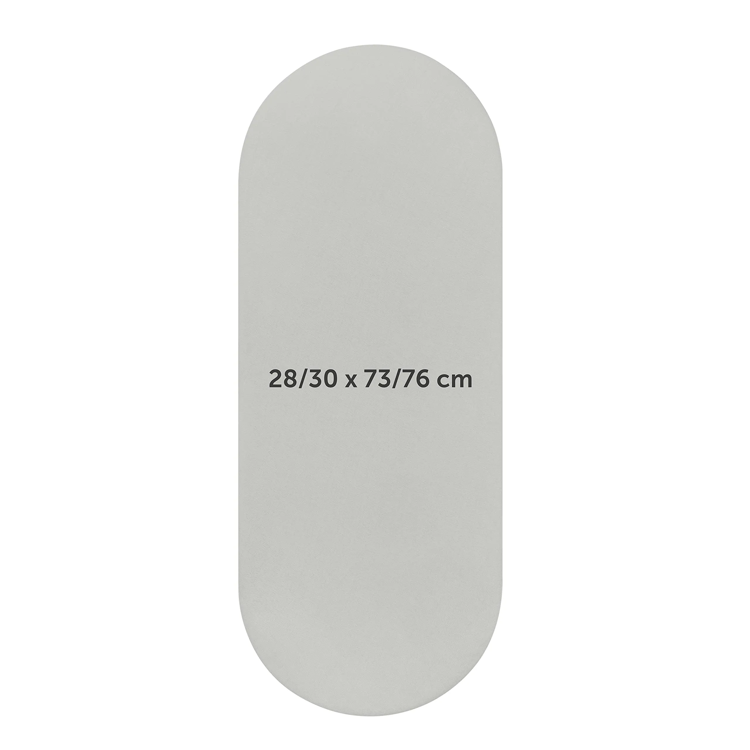 Laleni Lenzuola e Coprimaterasso per Culla e Lettino 100% Cotone, Grigio, 28x73cm - 30x76cm - immagine 2