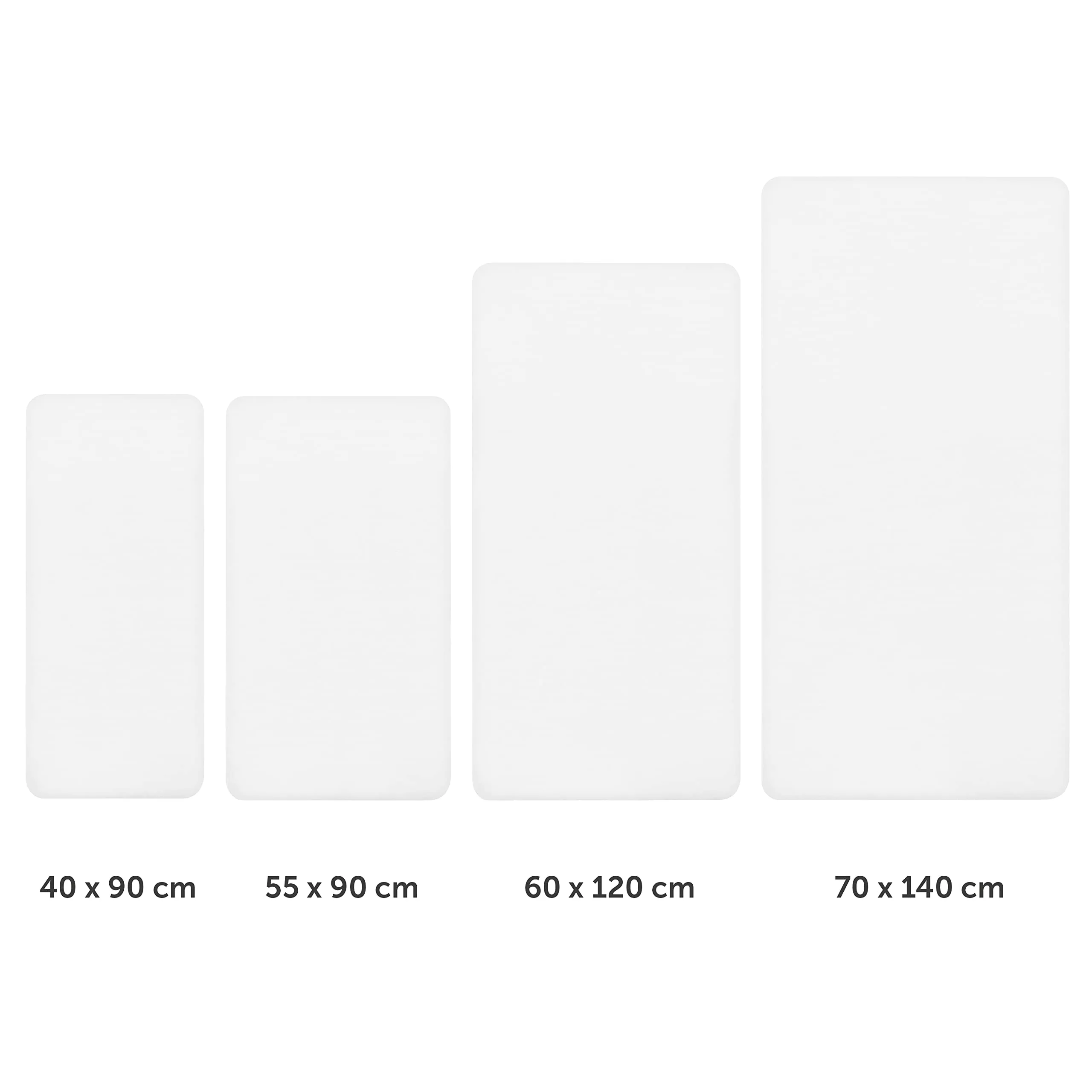 Laleni Lenzuola e Coprimaterasso per Culla e Lettino, 100% Cotone 135gsm, Bianco, 40x90cm - immagine 2