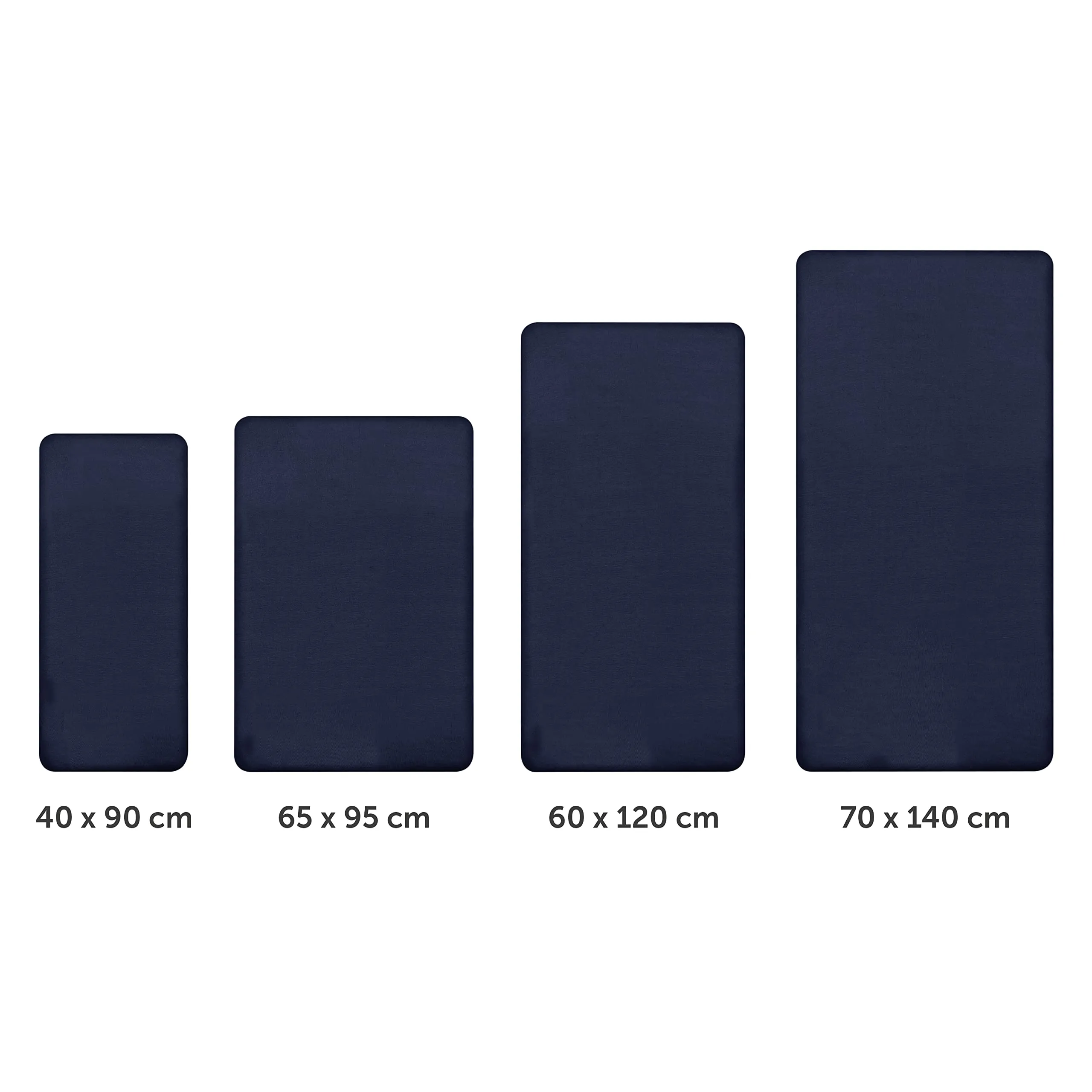 Laleni Lenzuola Culla Neonato, Coprimaterasso 100% Cotone, 40x90cm - Blu Oceano - immagine 2