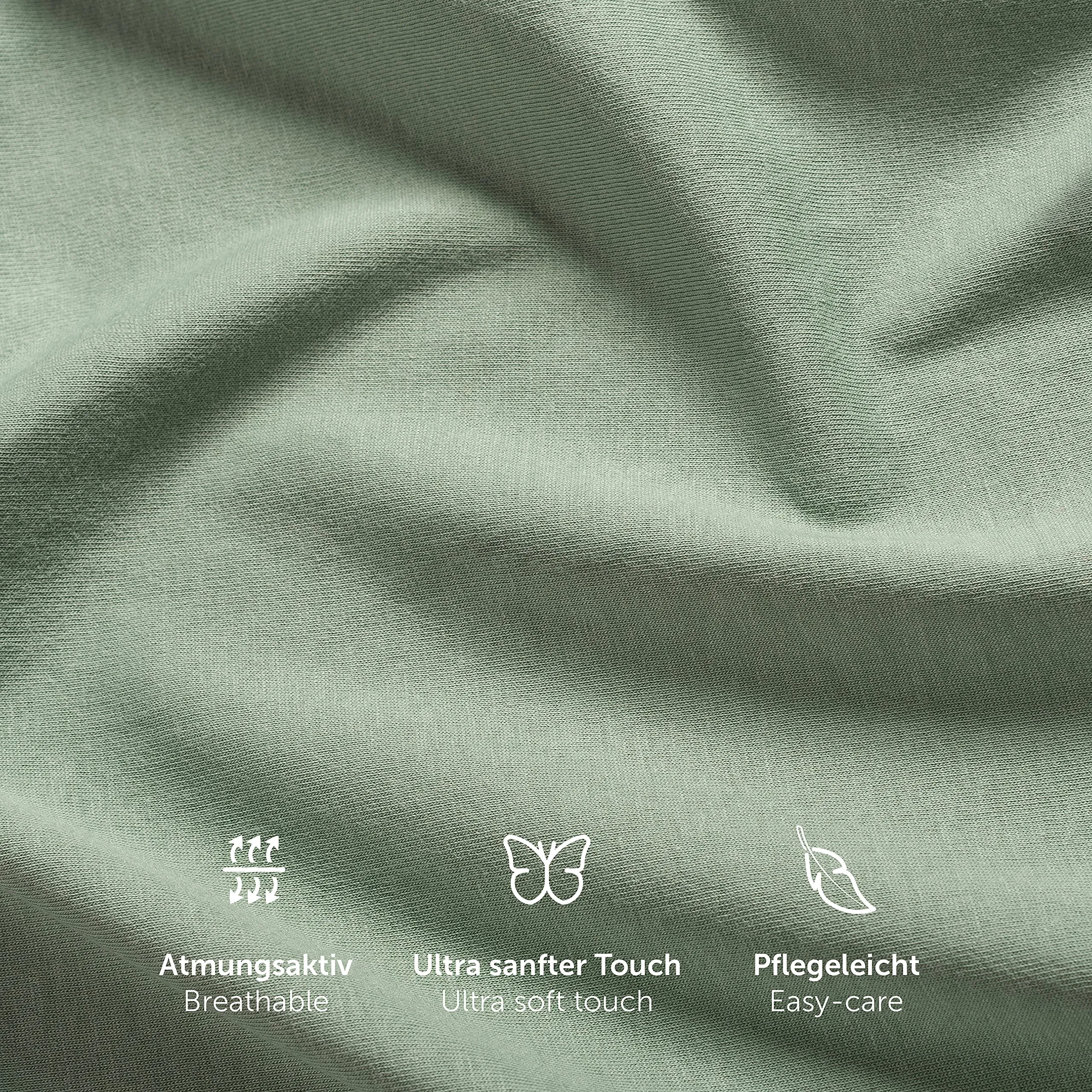 Laleni Lenzuola Coprimaterasso per Culla e Lettino 100% Cotone 135gsm, Verde, 40x90cm - immagine 4