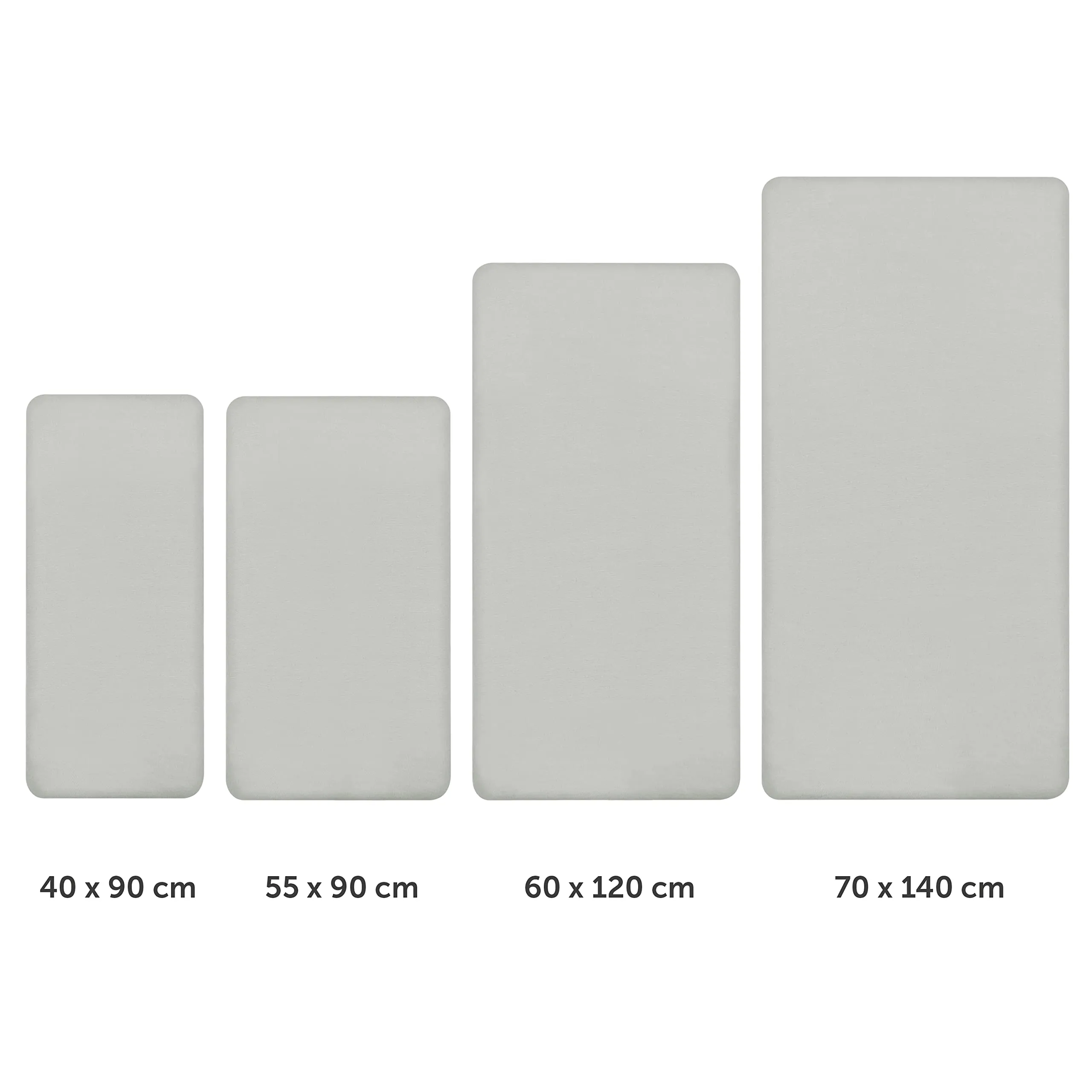 Laleni Lenzuola Culla e Lettino in Cotone 135gsm, Grigio, 40x90cm - immagine 2