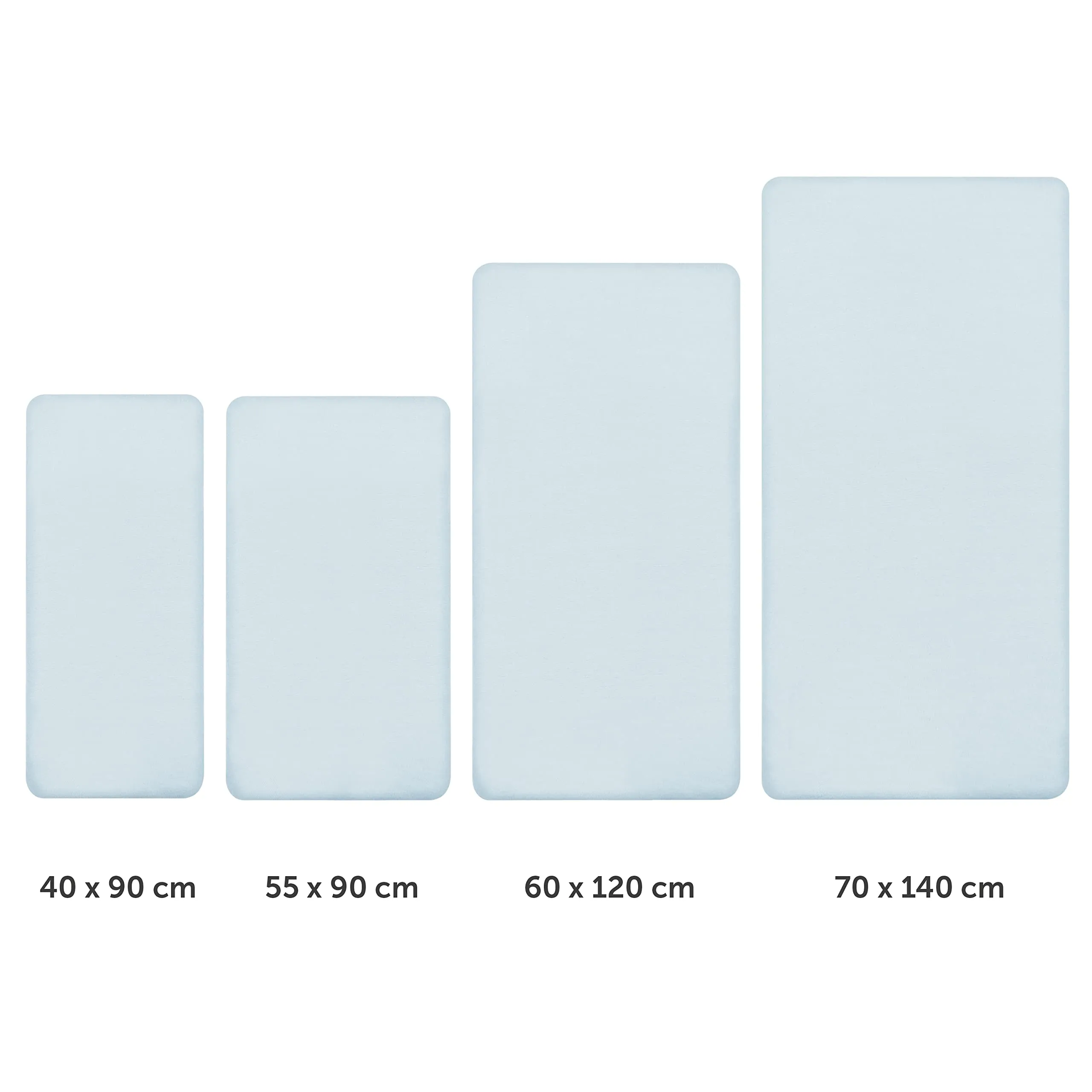 Laleni Lenzuola Coprimaterasso per Culla e Lettino, 100% Cotone, 40x90cm, Azzurro - immagine 2