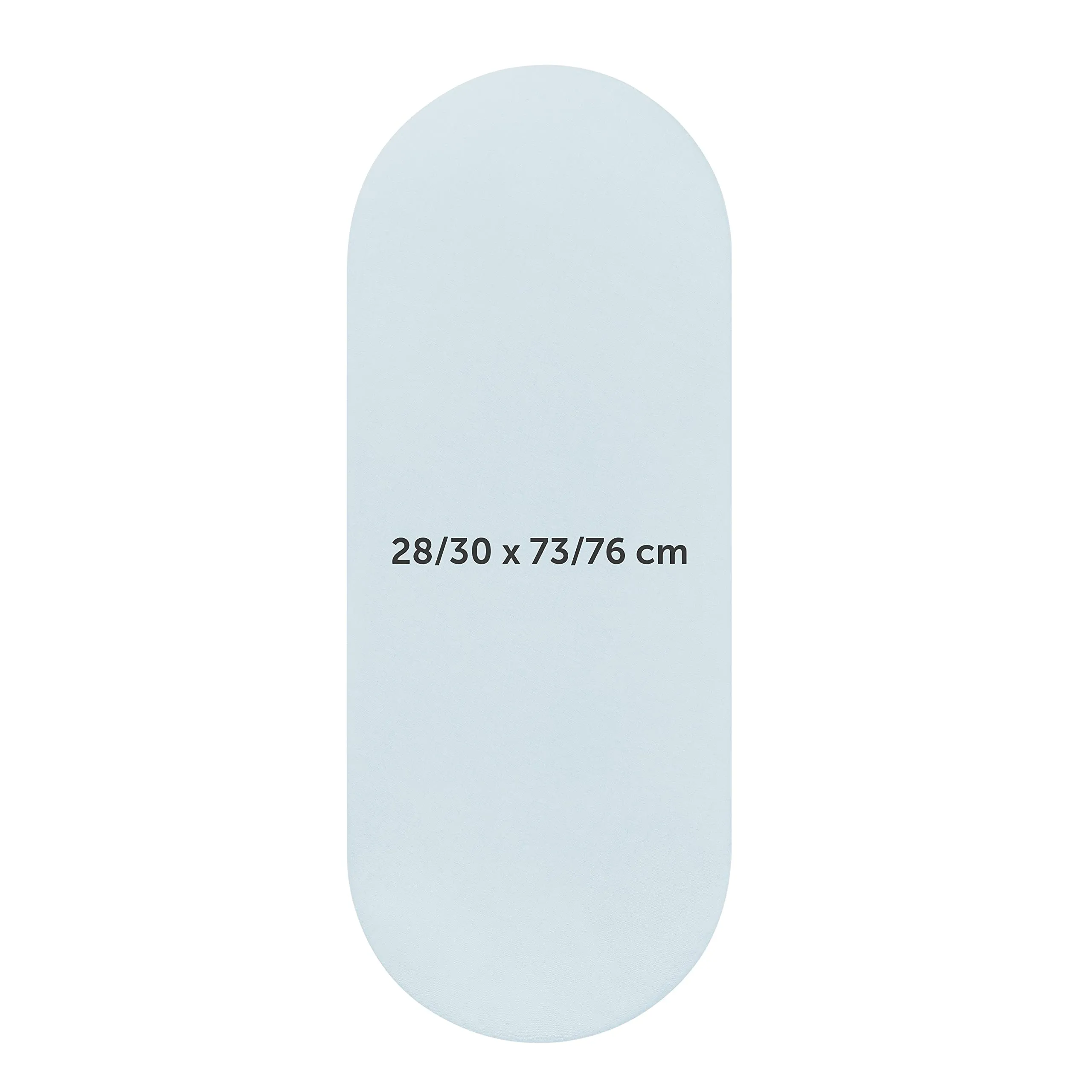 Laleni Lenzuola e Coprimaterasso per Culla e Lettino, 100% Cotone 135gsm, Azzurro, 28x73cm - 30x76cm - immagine 2
