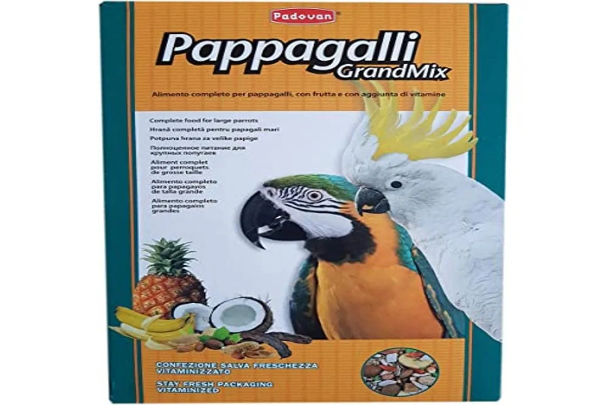 Padovan Grandmix Pappagalli Alimento Completo per Pappagalli, Miscela di Semi, Cerali e Frutta, 600 g - immagine 1