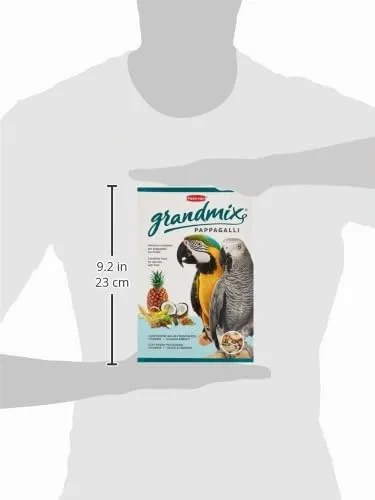 Padovan Grandmix Pappagalli Alimento Completo per Pappagalli, Miscela di Semi, Cerali e Frutta, 600 g - immagine 2