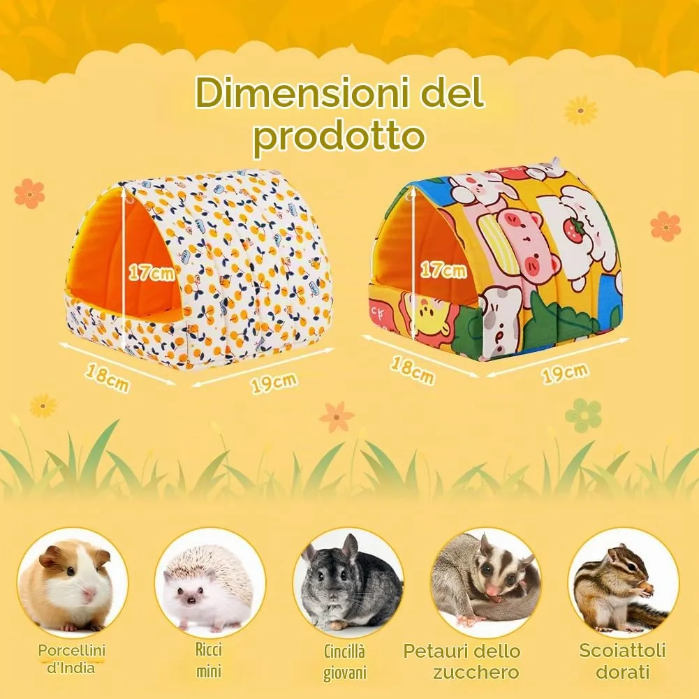 HOTUT Letto per porcellini d'India, 2 pezzi, Cuccia per criceti, Conigli, Cincillà e piccoli animali domestici - immagine 2