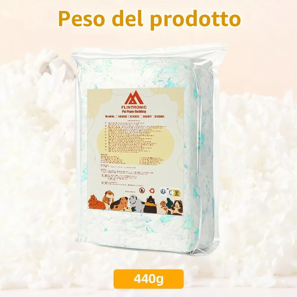 flintronic Lettiera per Piccoli Animali, 15L, 440g, per Criceto, Coniglio Nano, Gerbilli e Roditori - immagine 3