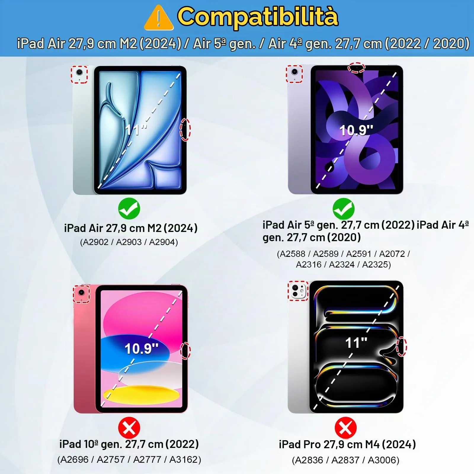 FINTIE Cover for iPad Air 11" (M4/M3/M2 2024-2026) and iPad Air 5th & 4th Gen 10.9" - immagine 2