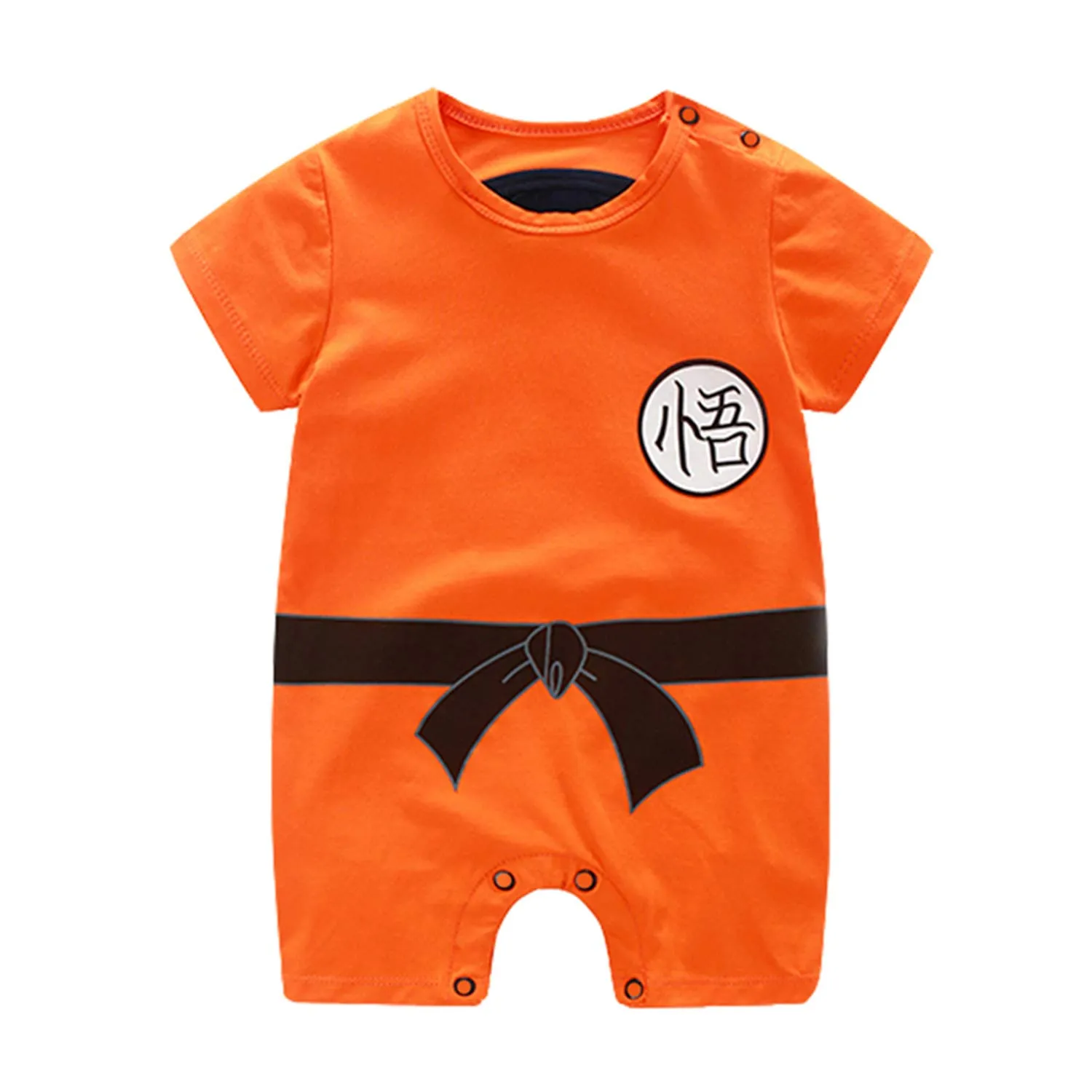 Sxkayxr Tutina per Neonati Ispirata a Goku, Unisex, Orange2, 73cm/6-9 Mesi - immagine 1