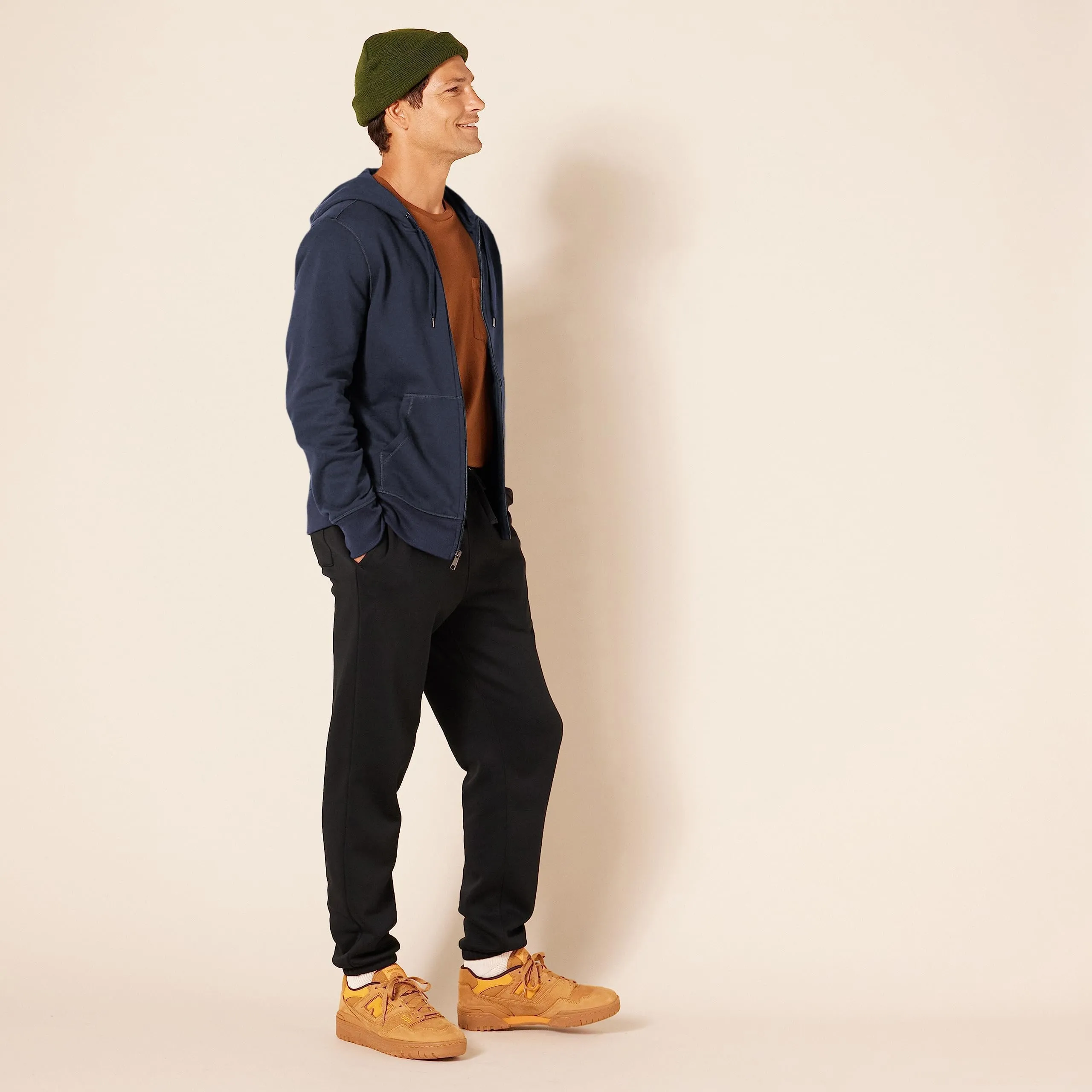 Amazon Essentials Felpa con Cappuccio in Pile con Zip Intera Uomo, Blu Marino, 5XL Plus - immagine 5