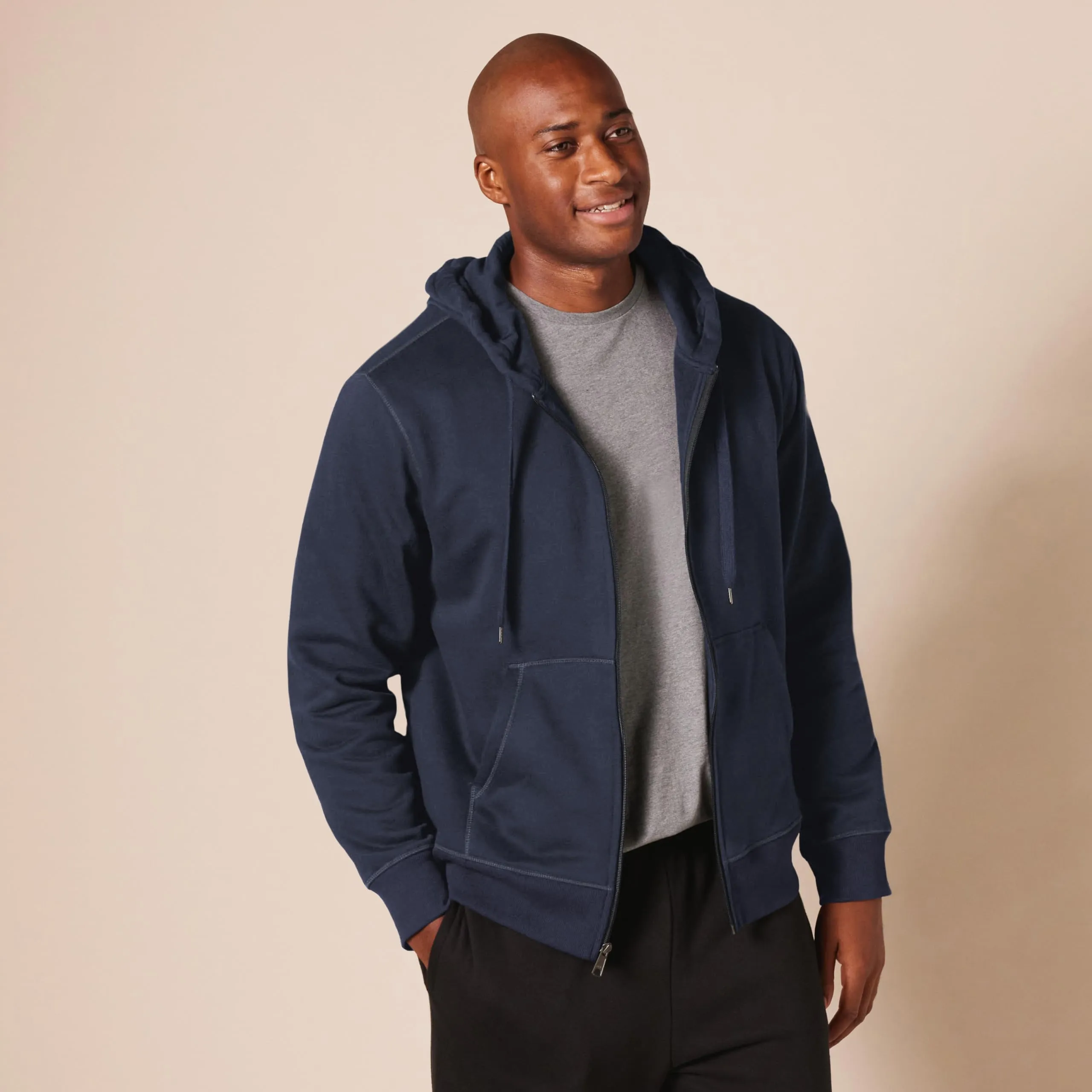 Amazon Essentials Felpa con Cappuccio in Pile con Zip Intera Uomo, Blu Marino, 5XL Plus - immagine 6