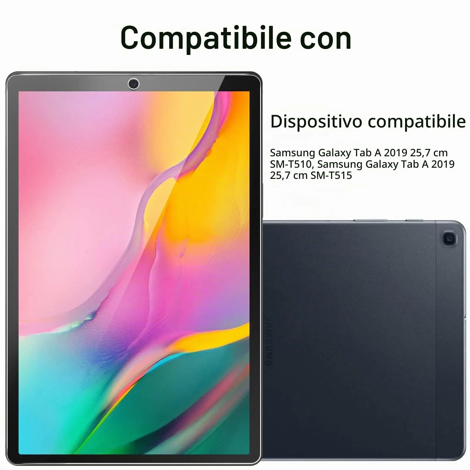 NEW'C Pellicola in Vetro Temperato per Samsung Galaxy Tab A 2019 SM-T510/T515 10.1 pollici - immagine 7
