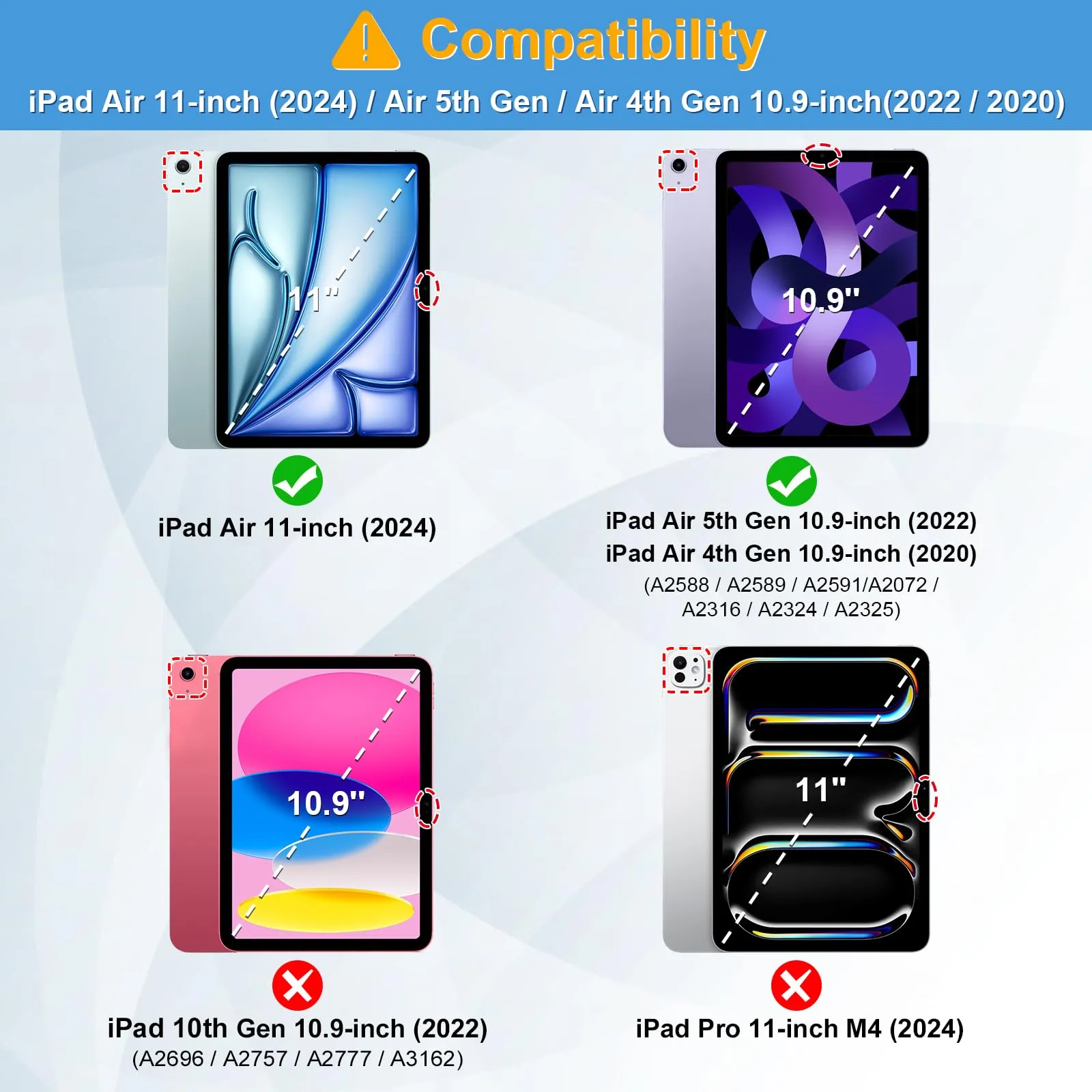 FINTIE Cover for iPad Air 11" (M4/M3/M2 2024-2026) and iPad Air 4th/5th Gen 10.9" - immagine 2