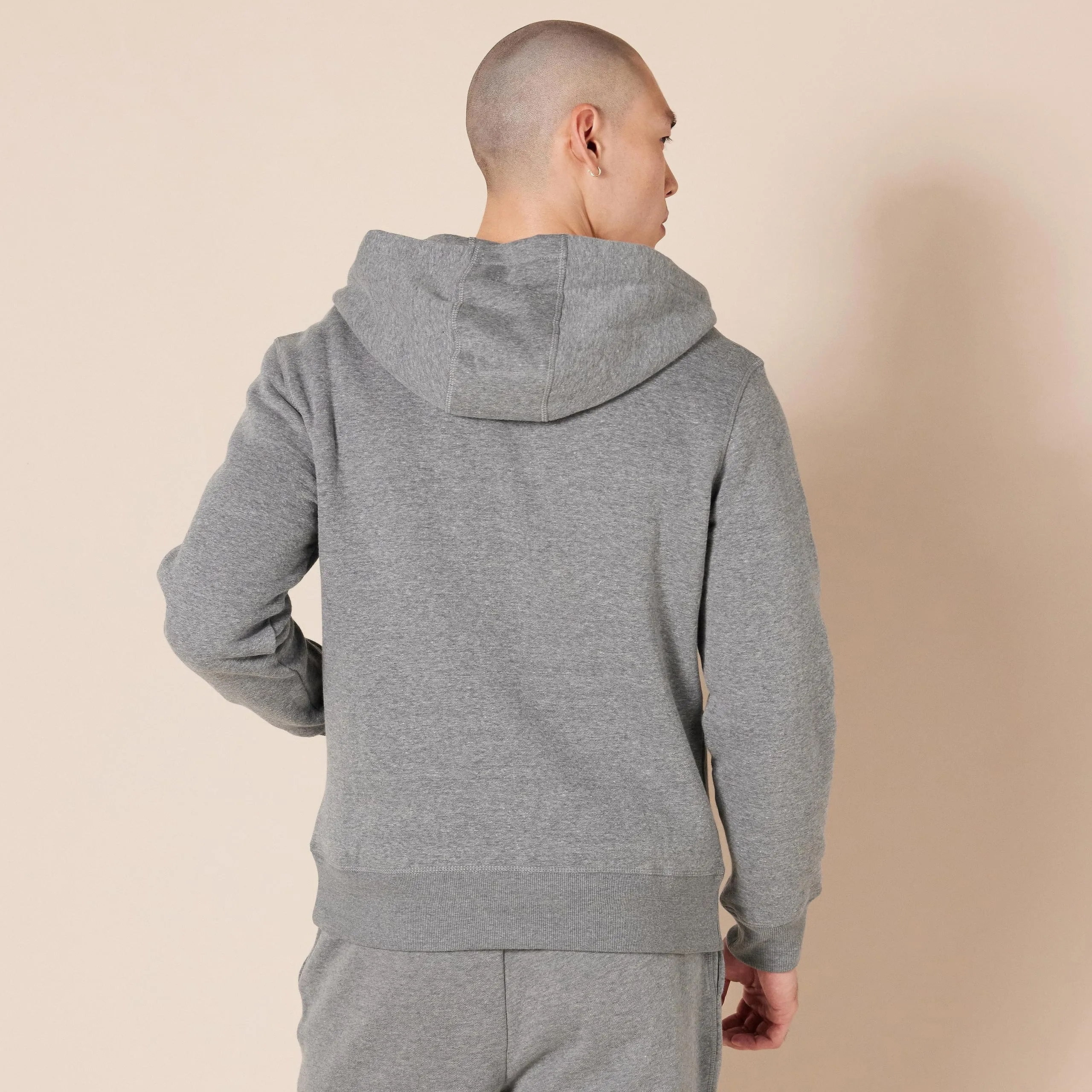 Amazon Essentials Felpa con Cappuccio in Pile con Zip Intera Uomo, Grigio Chiaro Puntinato, 4XL Plus Tall - immagine 2