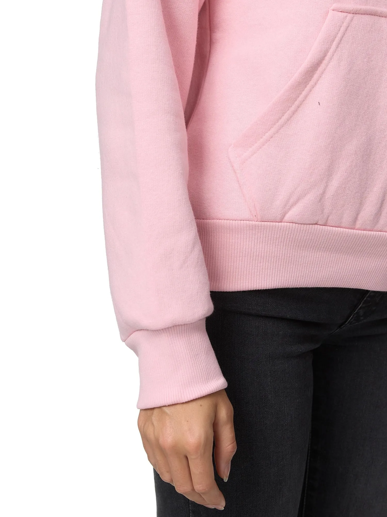 Smith & Solo Felpa con Cappuccio da Donna in Cotone Slim Fit, Rosa, M - immagine 6