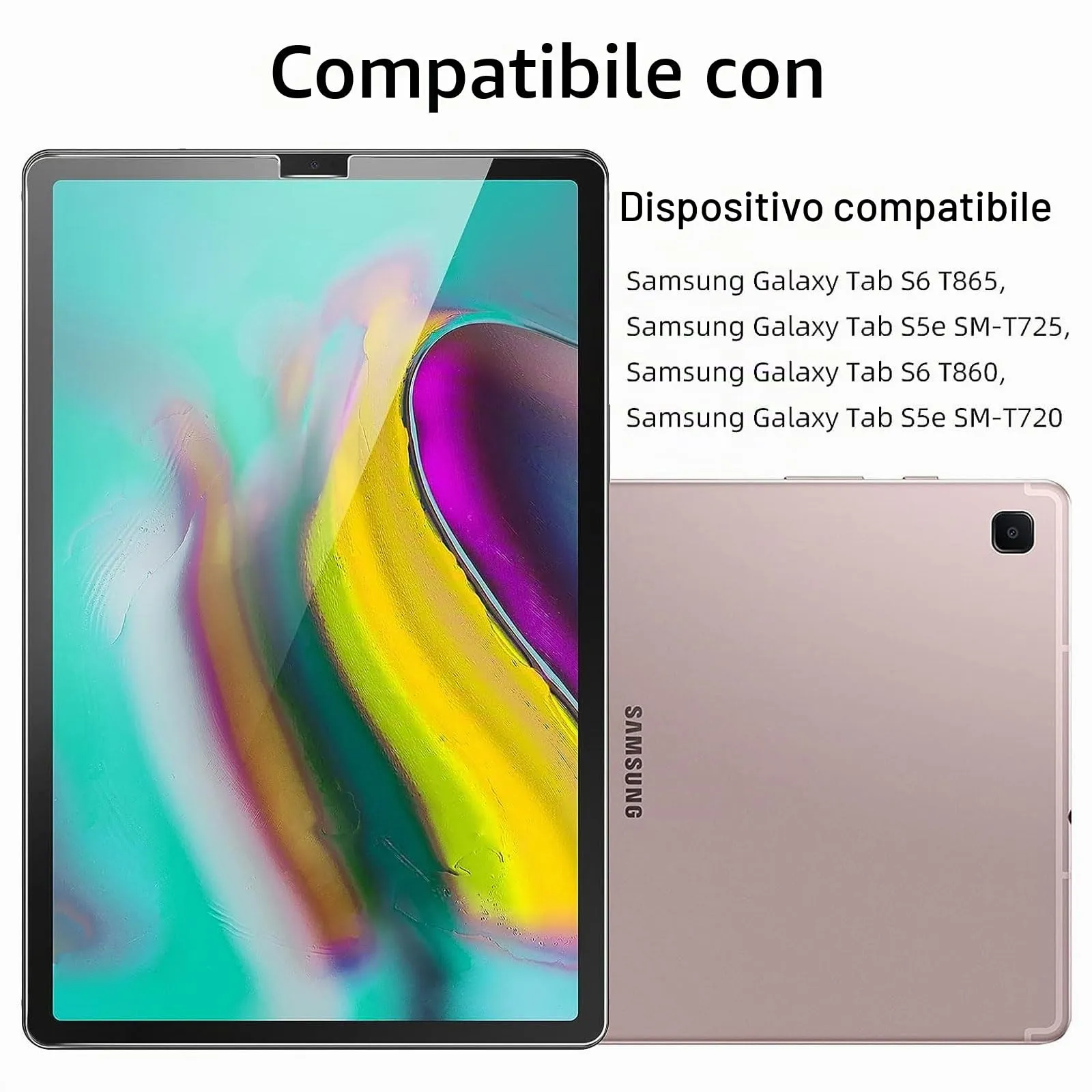 NEW'C Pellicola in Vetro Temperato per Samsung Galaxy Tab S6/S5e 10,5 pollici - immagine 2