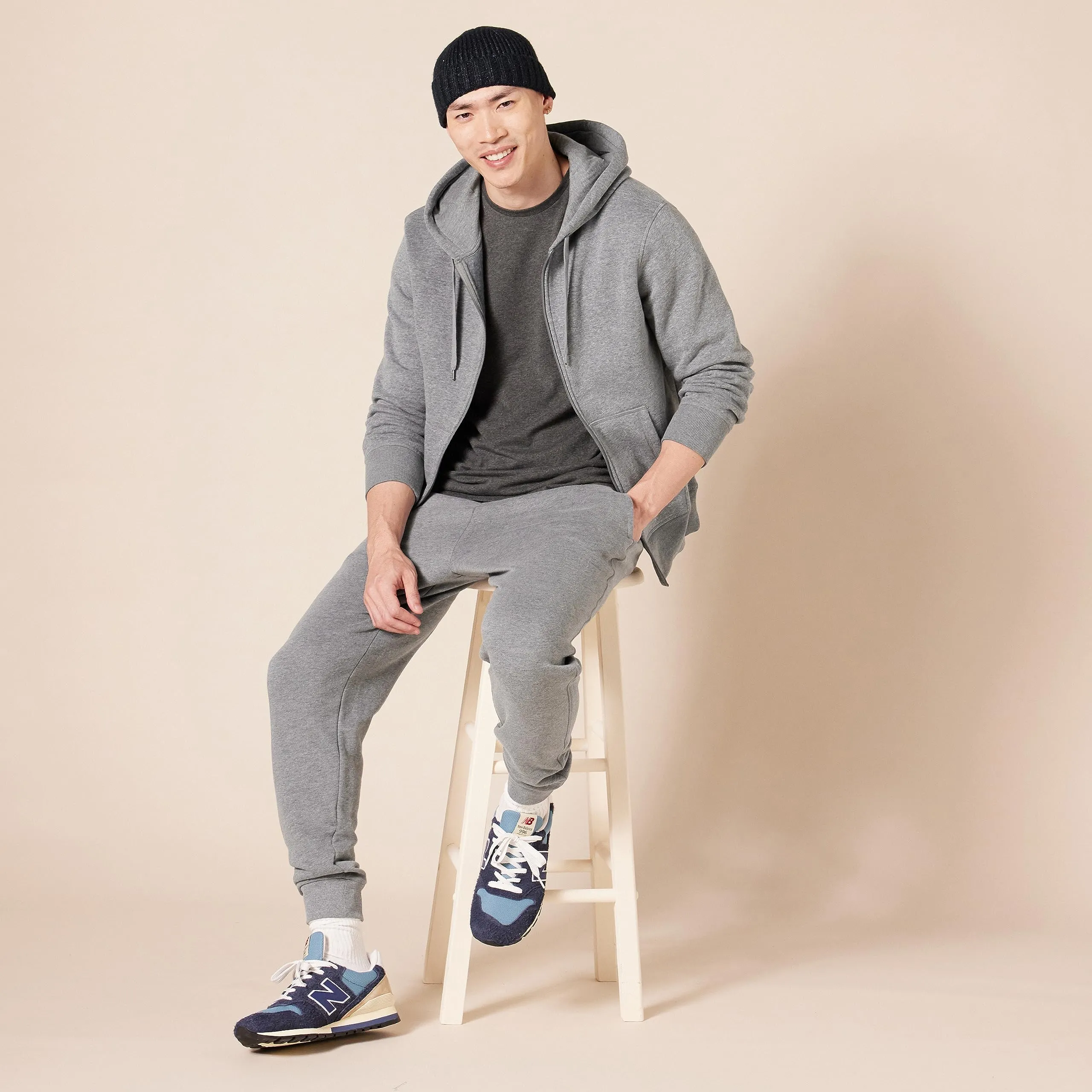 Amazon Essentials Felpa con Cappuccio in Pile con Zip Intera Uomo, Grigio Chiaro Puntinato, XXL Plus - immagine 5