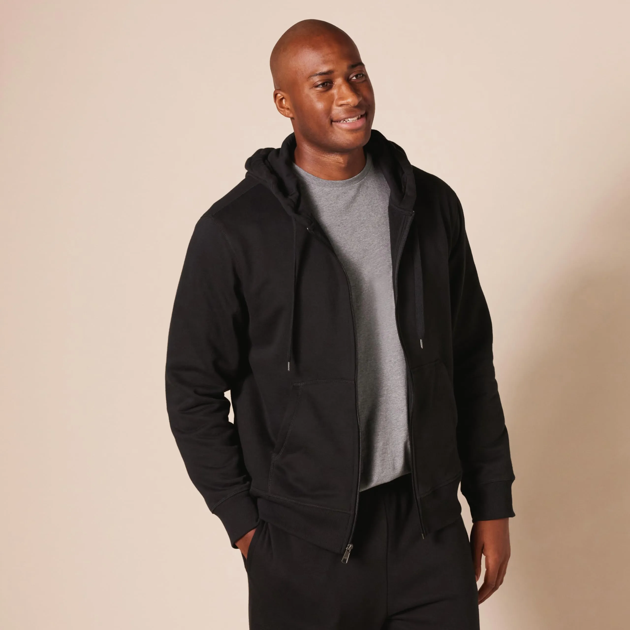 Amazon Essentials Felpa con Cappuccio in Pile con Zip Intera Uomo, Nero, 3XL Tall - immagine 5