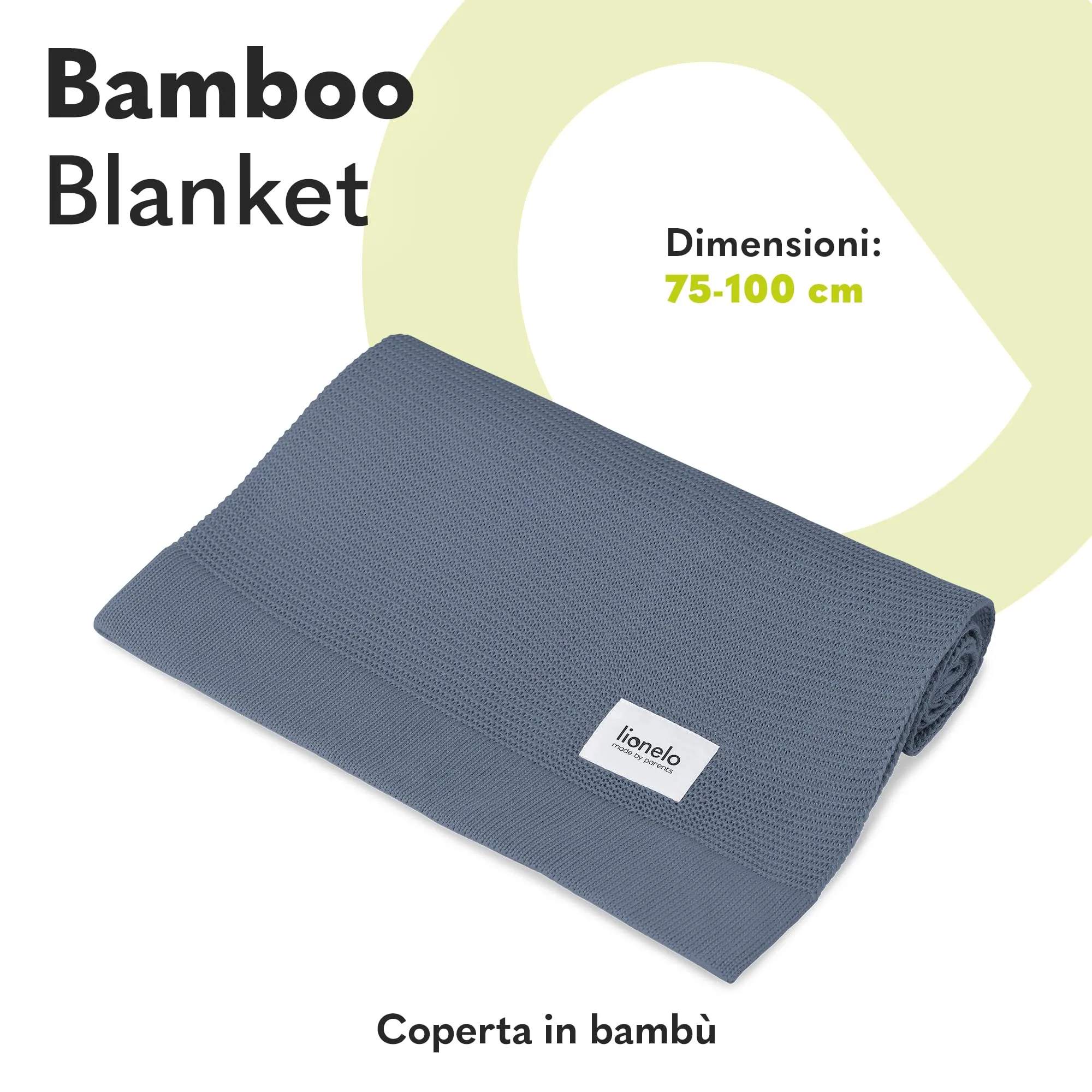 Lionelo Bamboo Blanket for Newborns, 100x75 cm, Bamboo Cotton - immagine 2