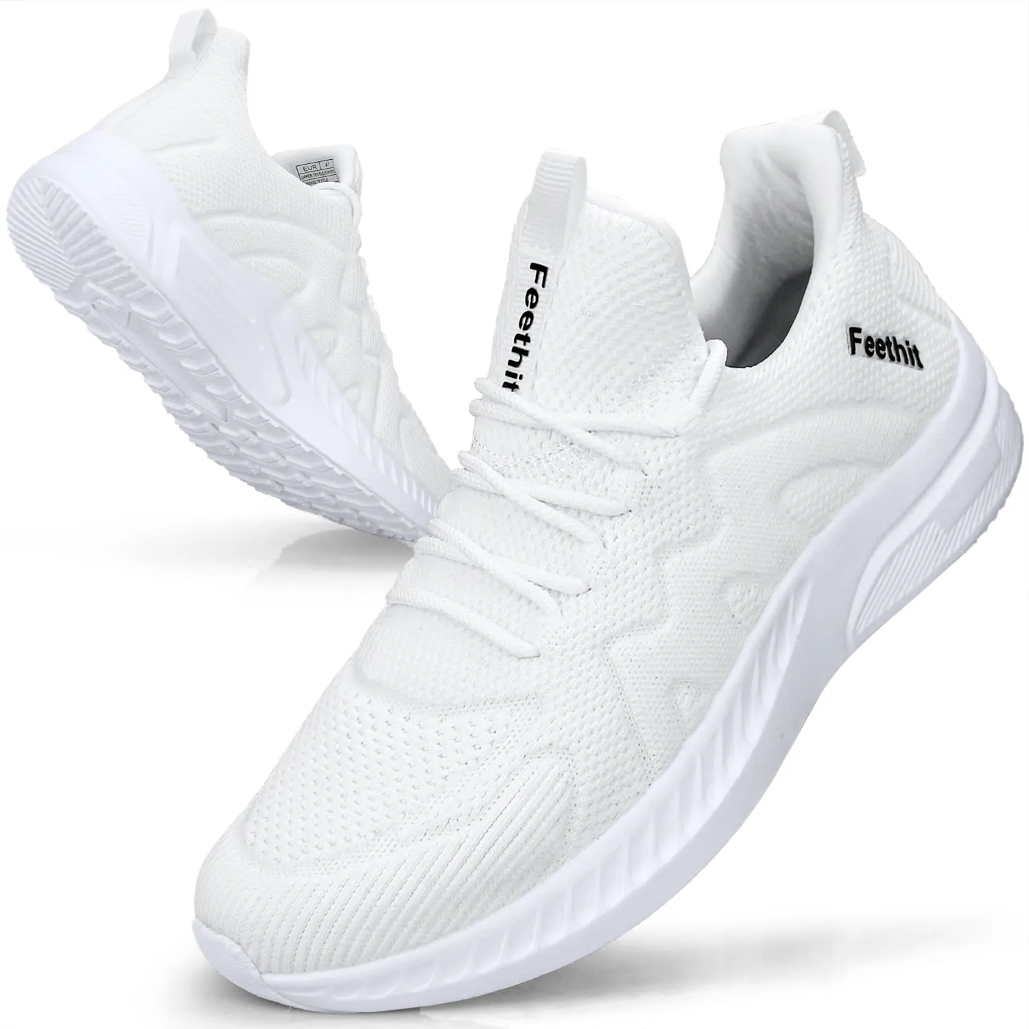 Feethit Sneakers Uomo Scarpe Running Sportive Bianco 45 - immagine 1