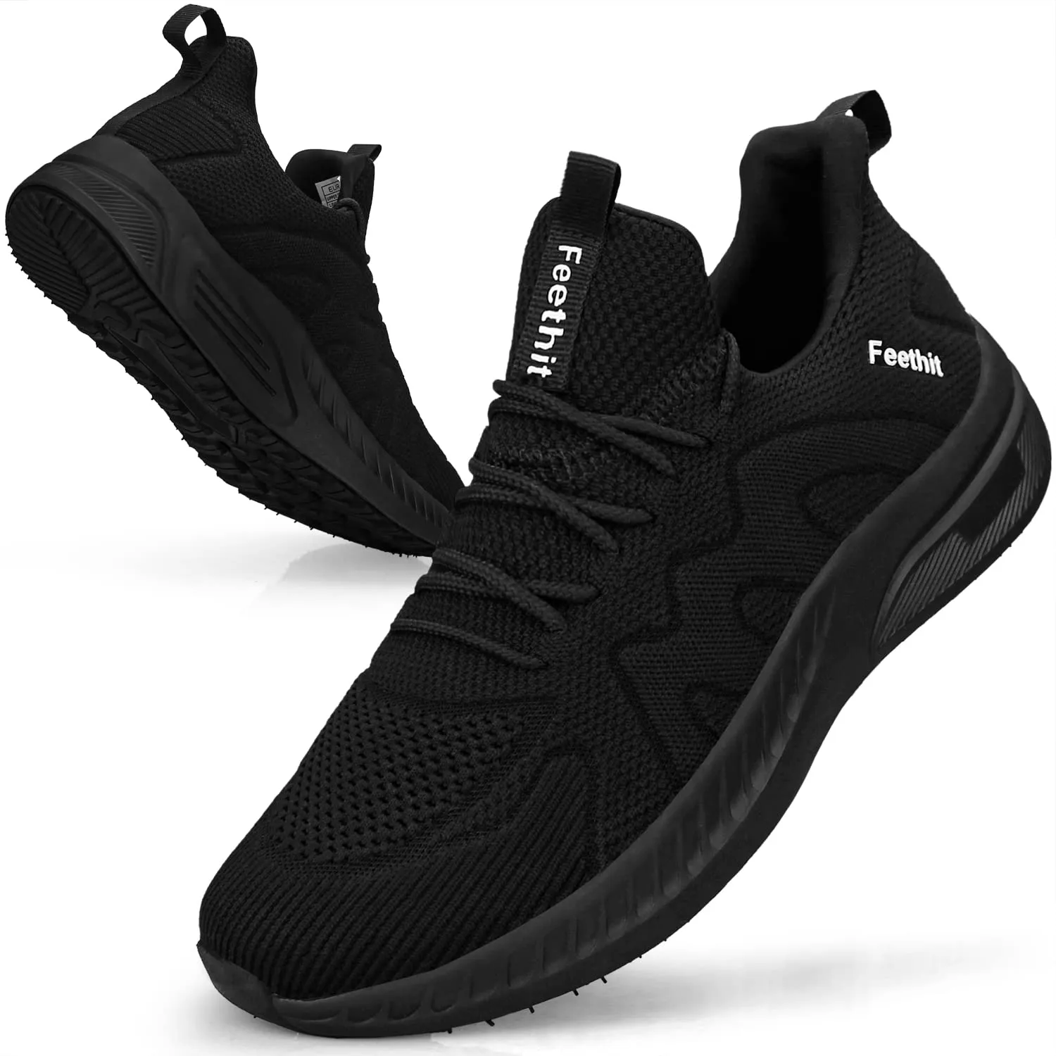 Feethit Sneakers Uomo Running Ginnastica Camminata Palestra Nero 45 - immagine 1