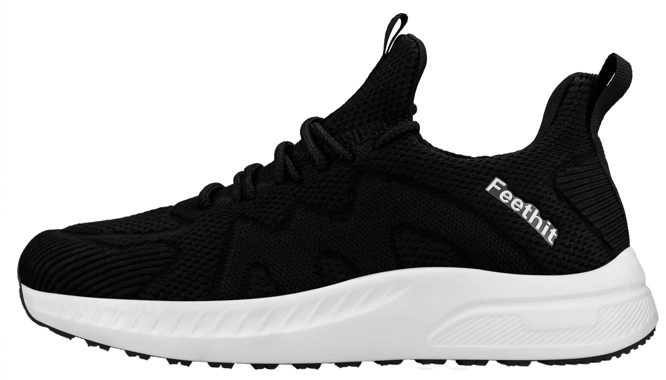 Feethit Scarpe Running Sportive Uomo Nero Bianco 46 - immagine 3